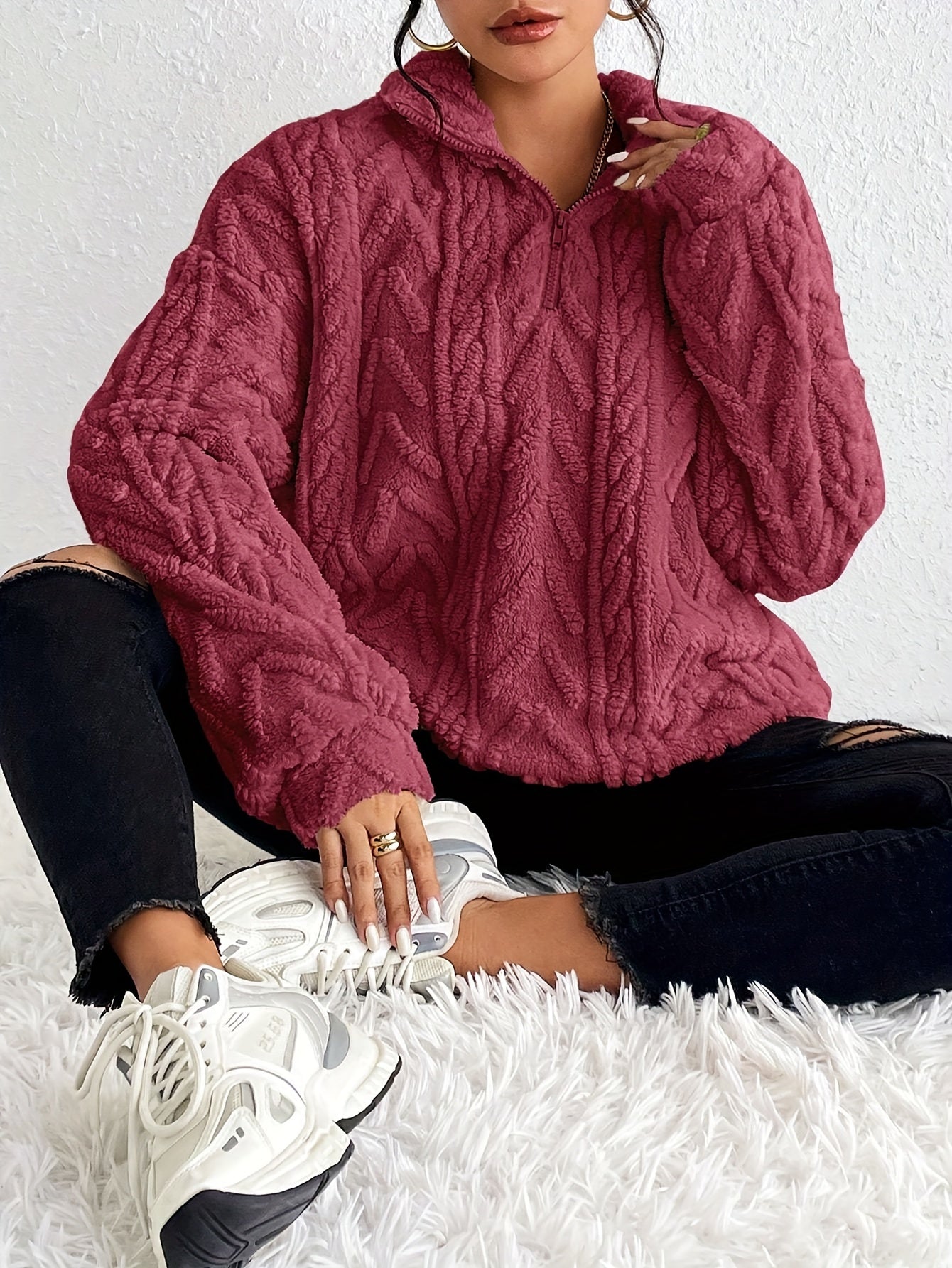Viorica| Pulover Elegant din Fleece