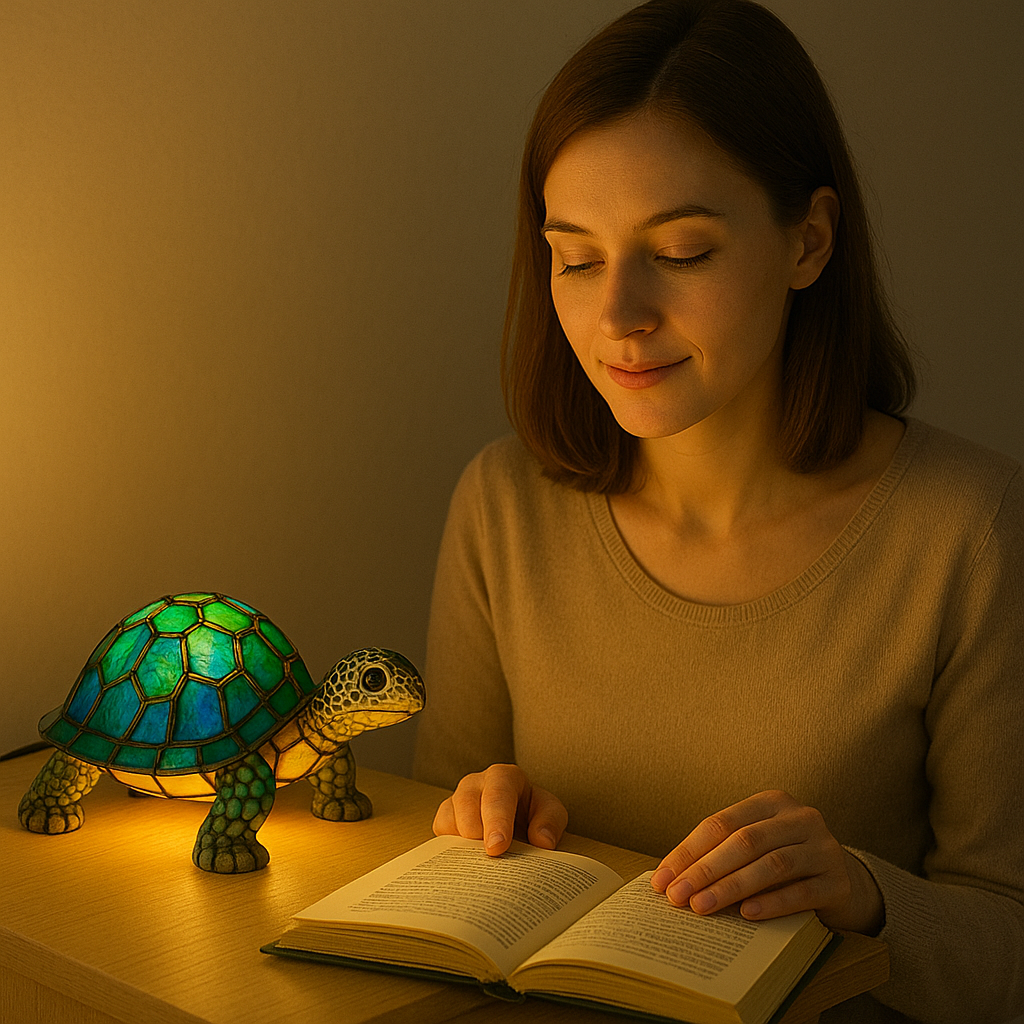 Țestoasa luminoasă - lampă realizată manual, care luminează inimile