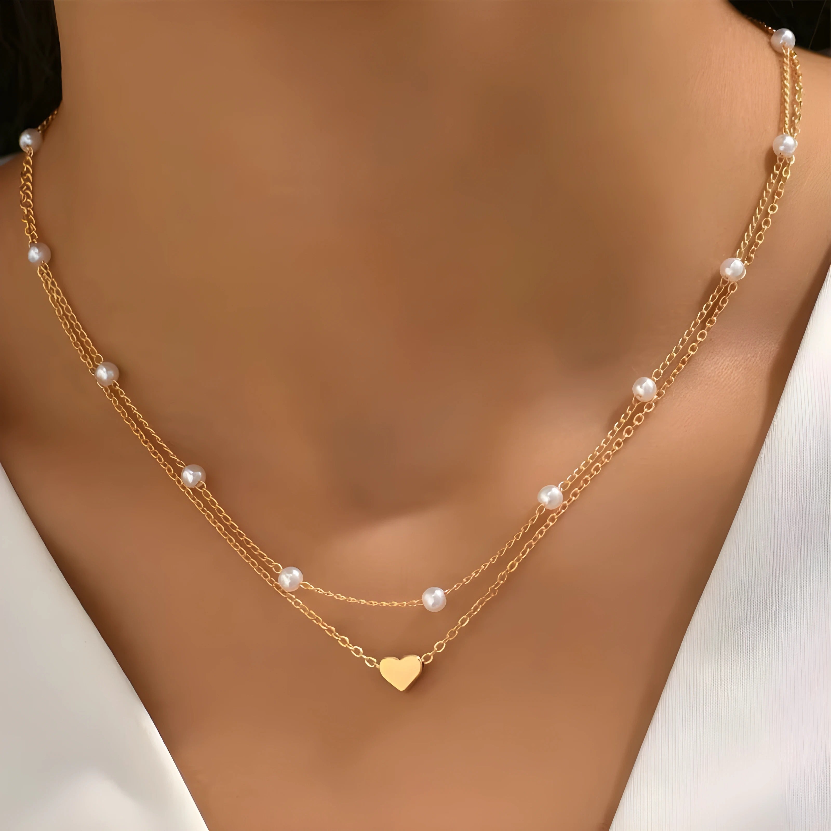 Maëlle – Colier cu perle stratificate