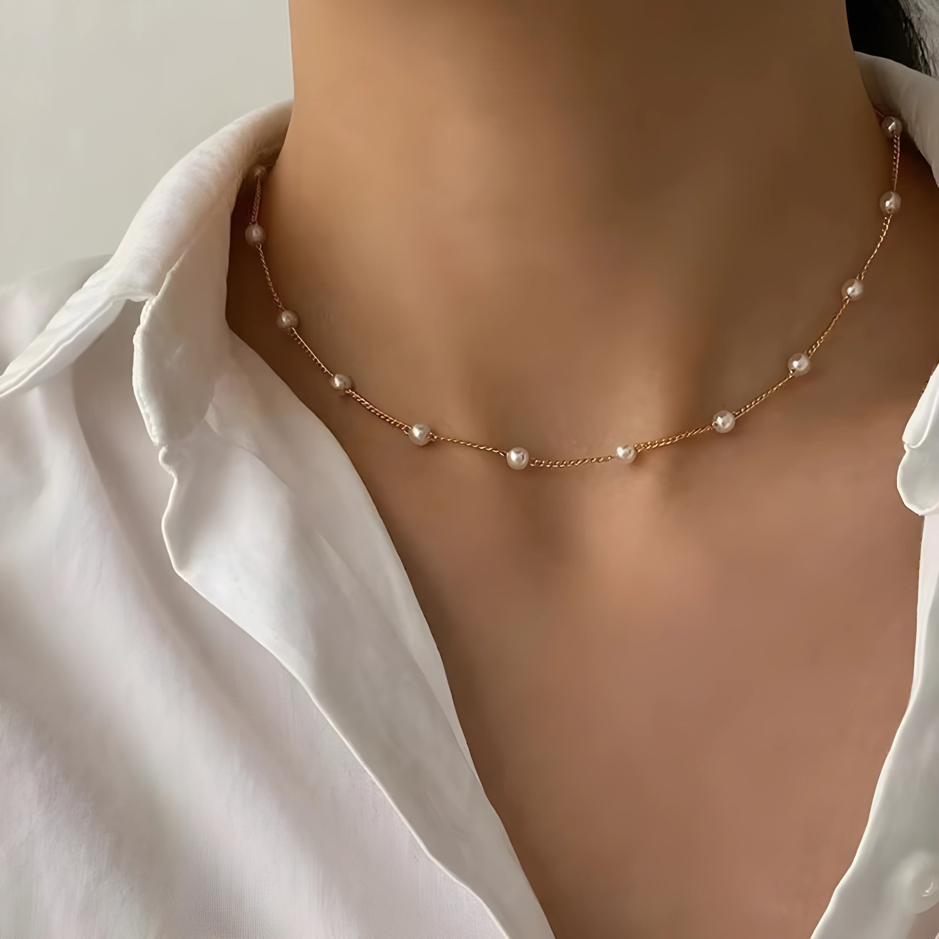 Maëlle – Colier cu perle stratificate