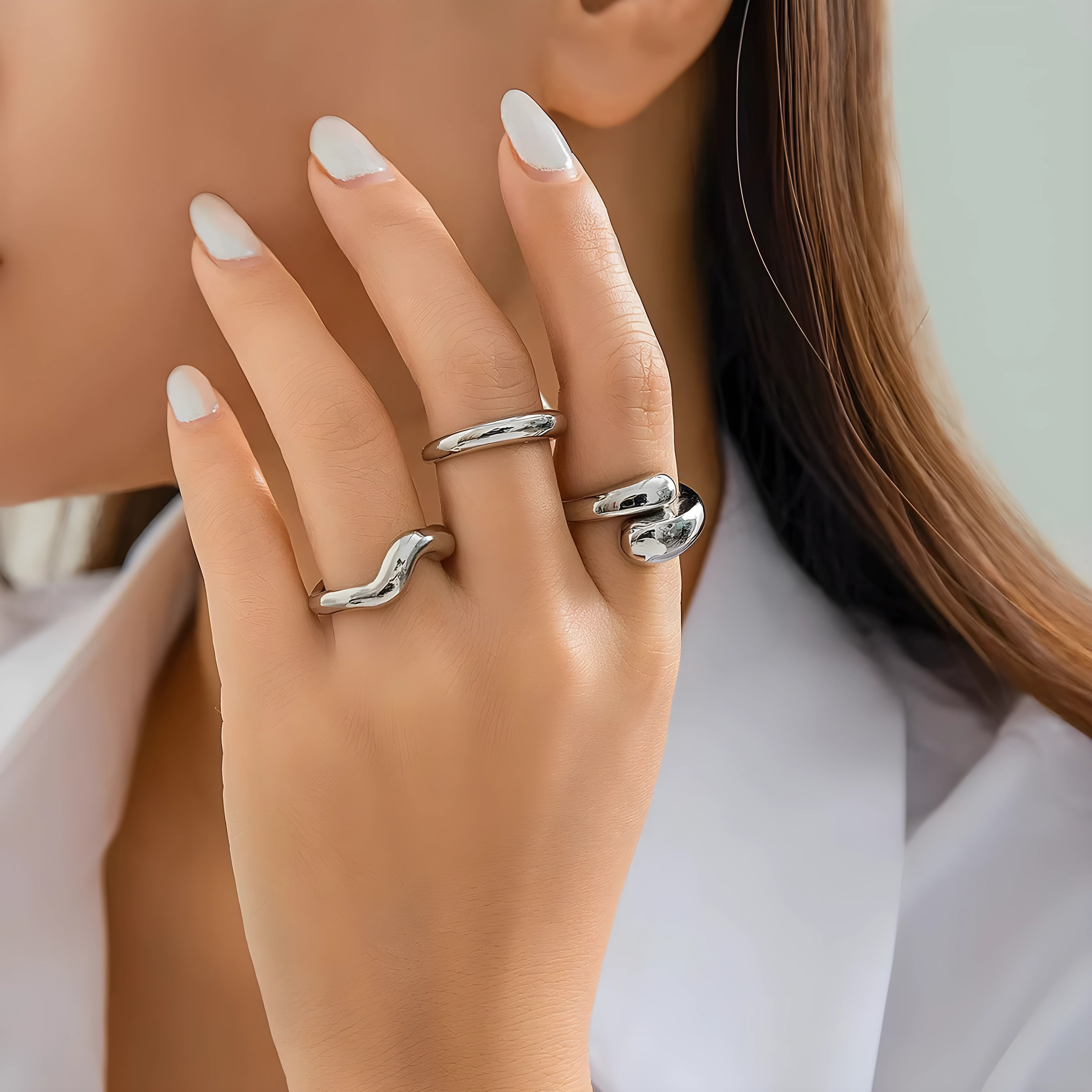 Lison – Set de inele delicate (3 bucăți)
