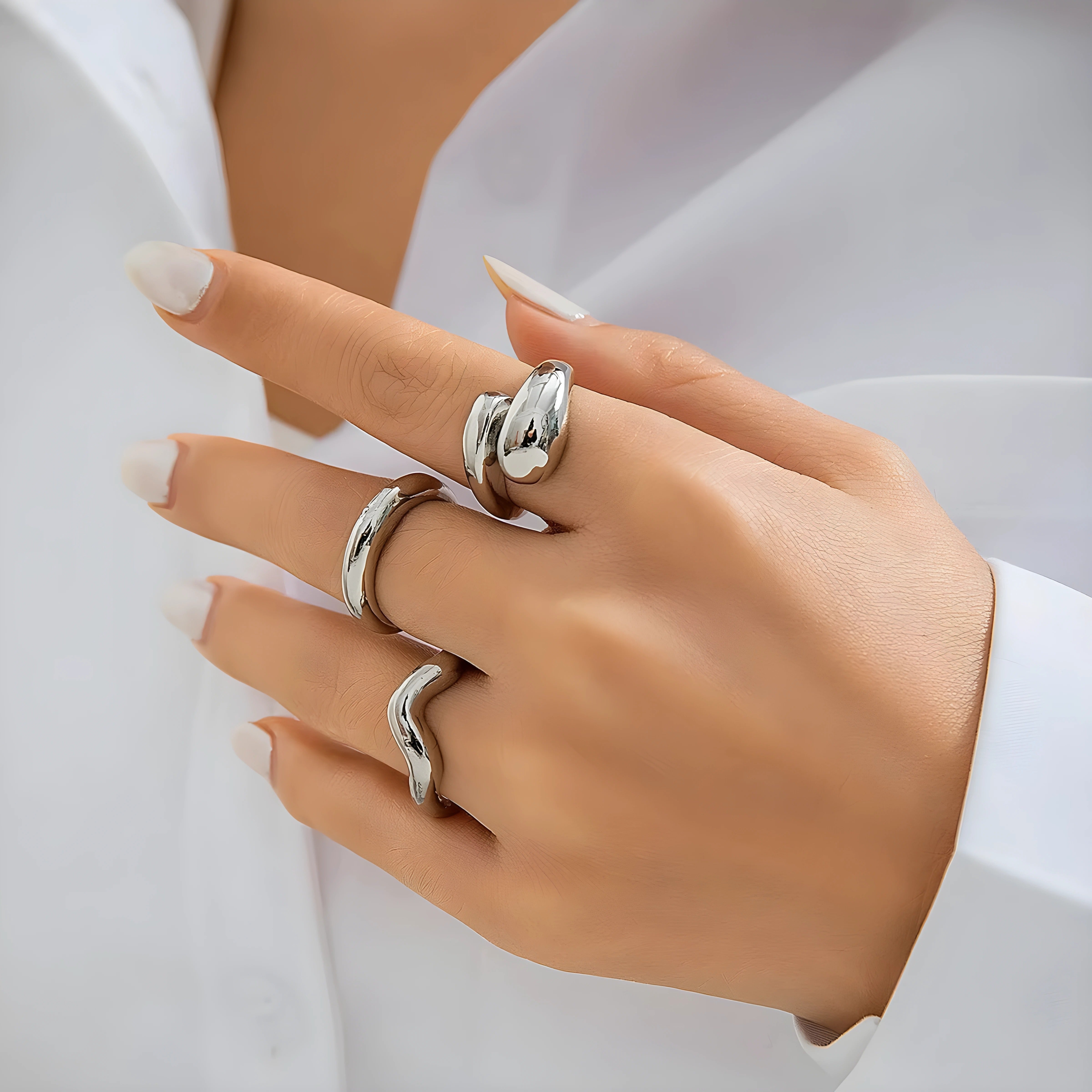 Lison – Set de inele delicate (3 bucăți)
