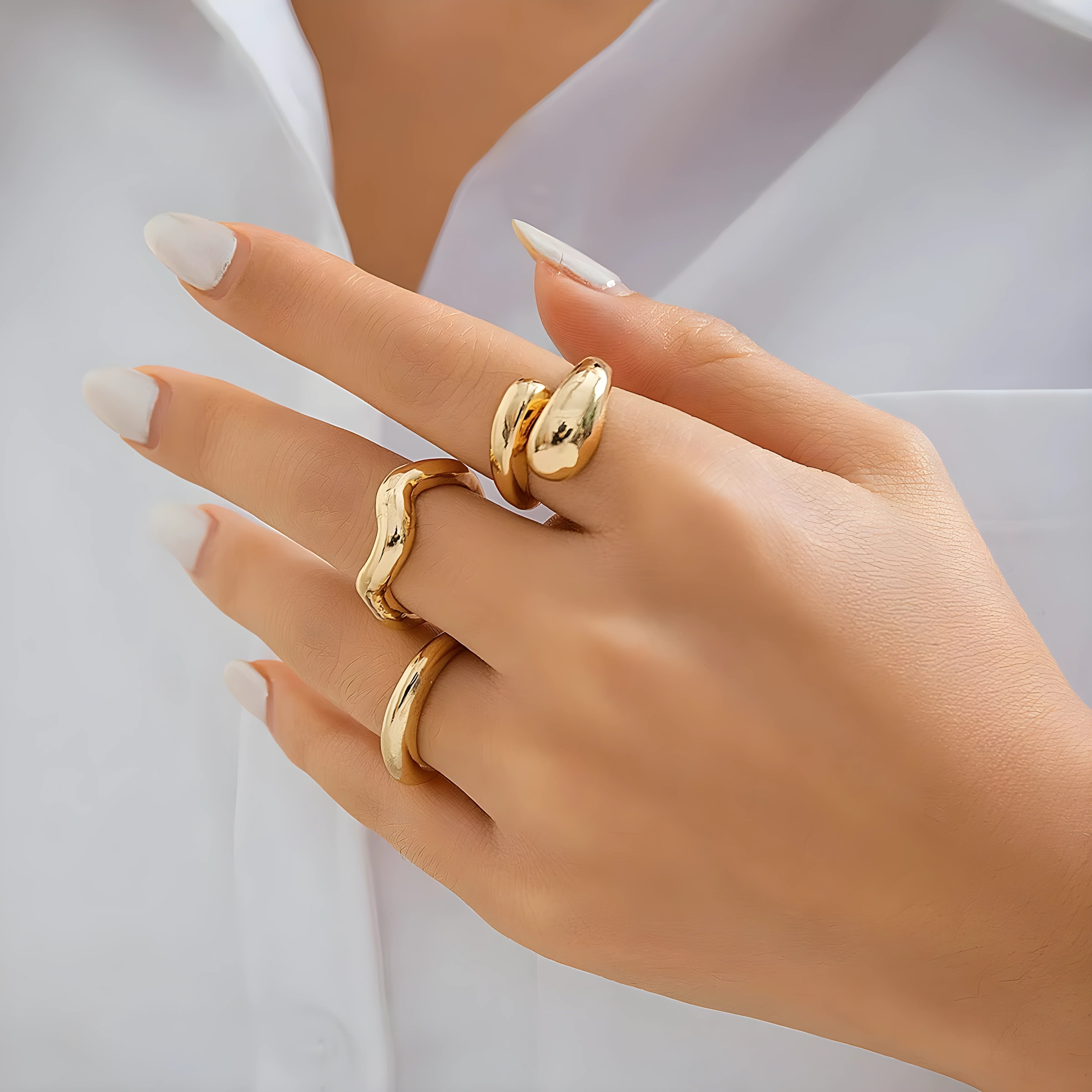 Lison – Set de inele delicate (3 bucăți)