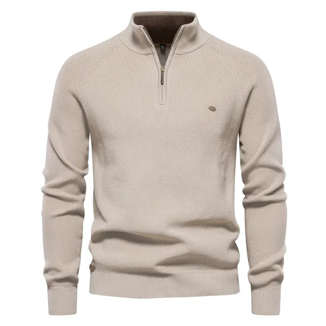 Pulover Tricotat cu Zip
