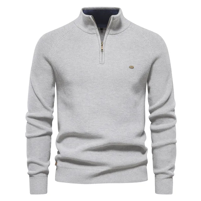 Pulover Tricotat cu Zip