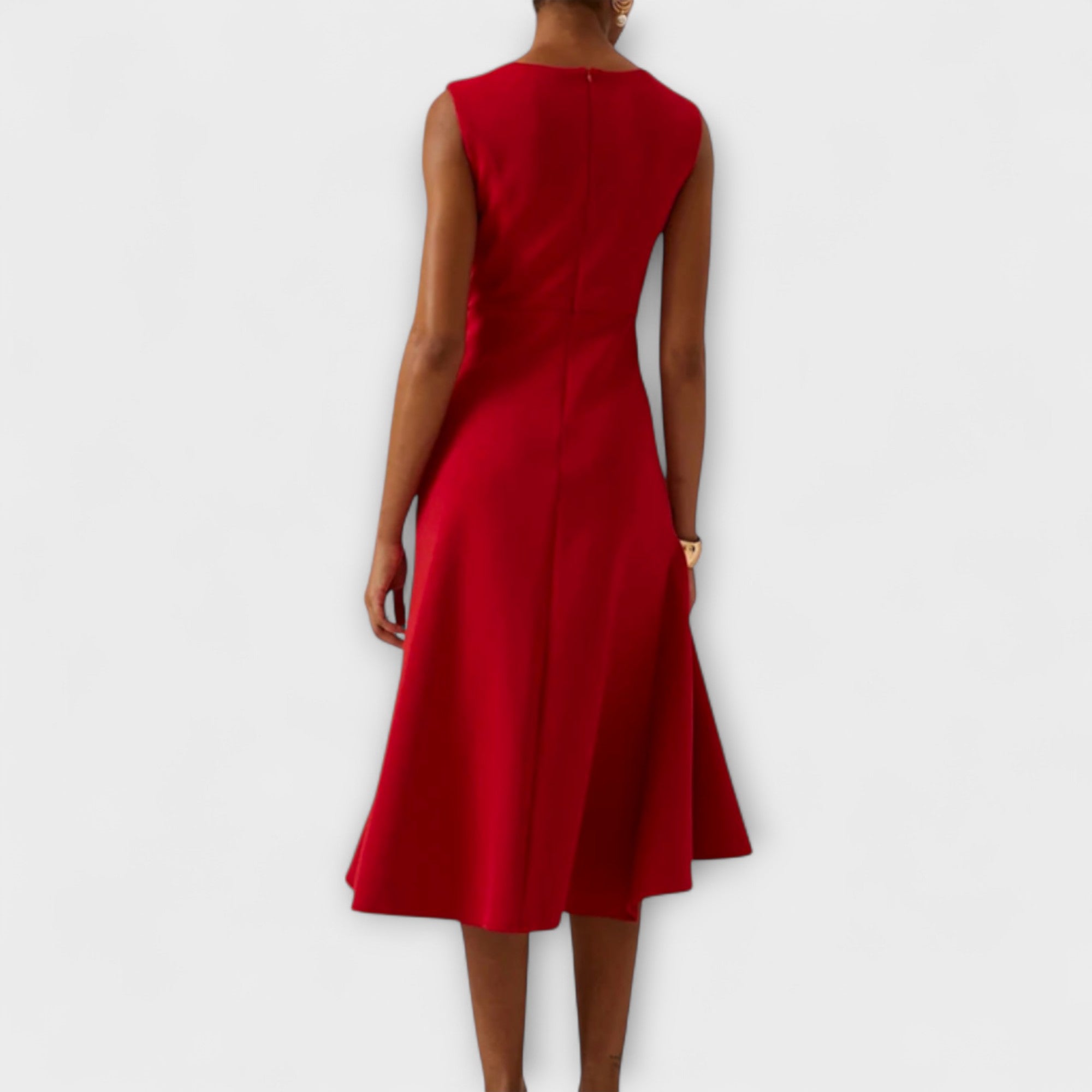 Juliette| Rochie Midi Asimetrică cu Draperie