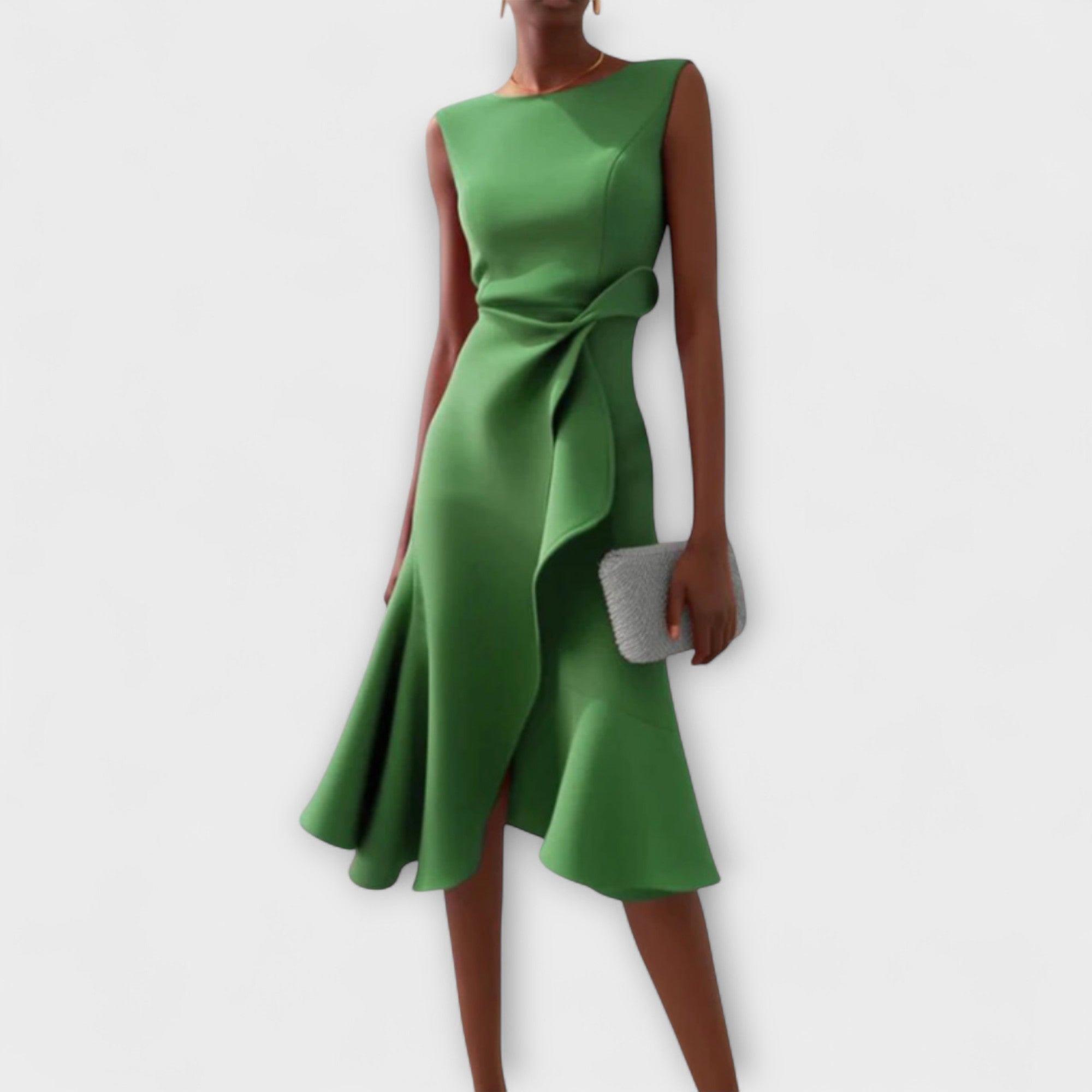 Juliette| Rochie Midi Asimetrică cu Draperie