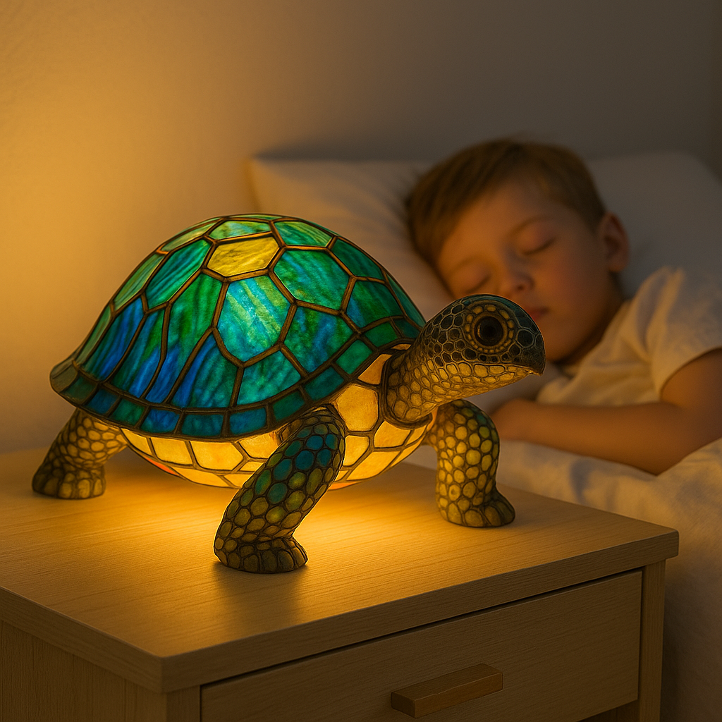 Țestoasa luminoasă - lampă realizată manual, care luminează inimile