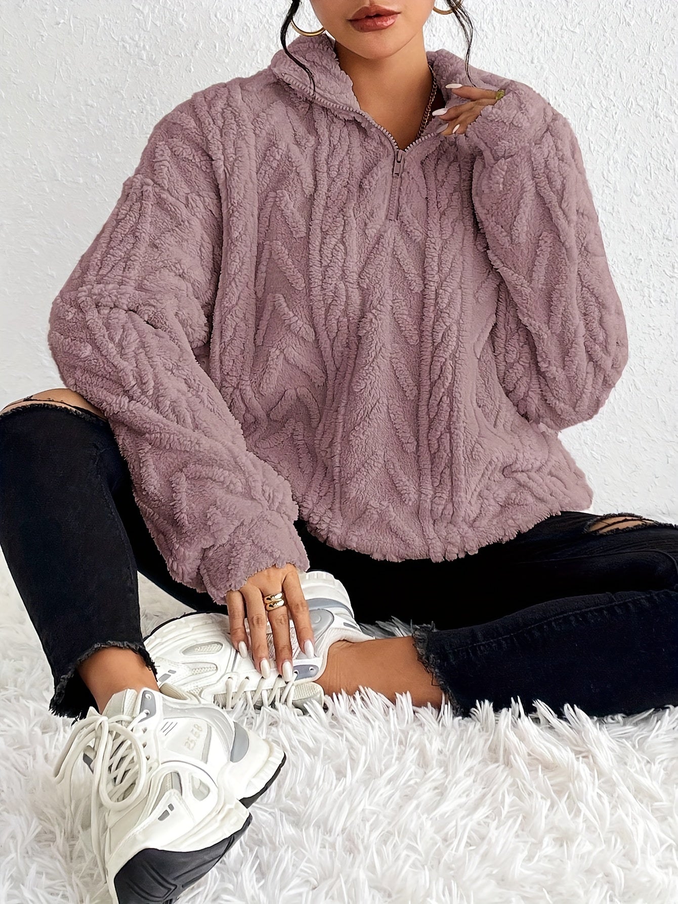 Viorica| Pulover Elegant din Fleece