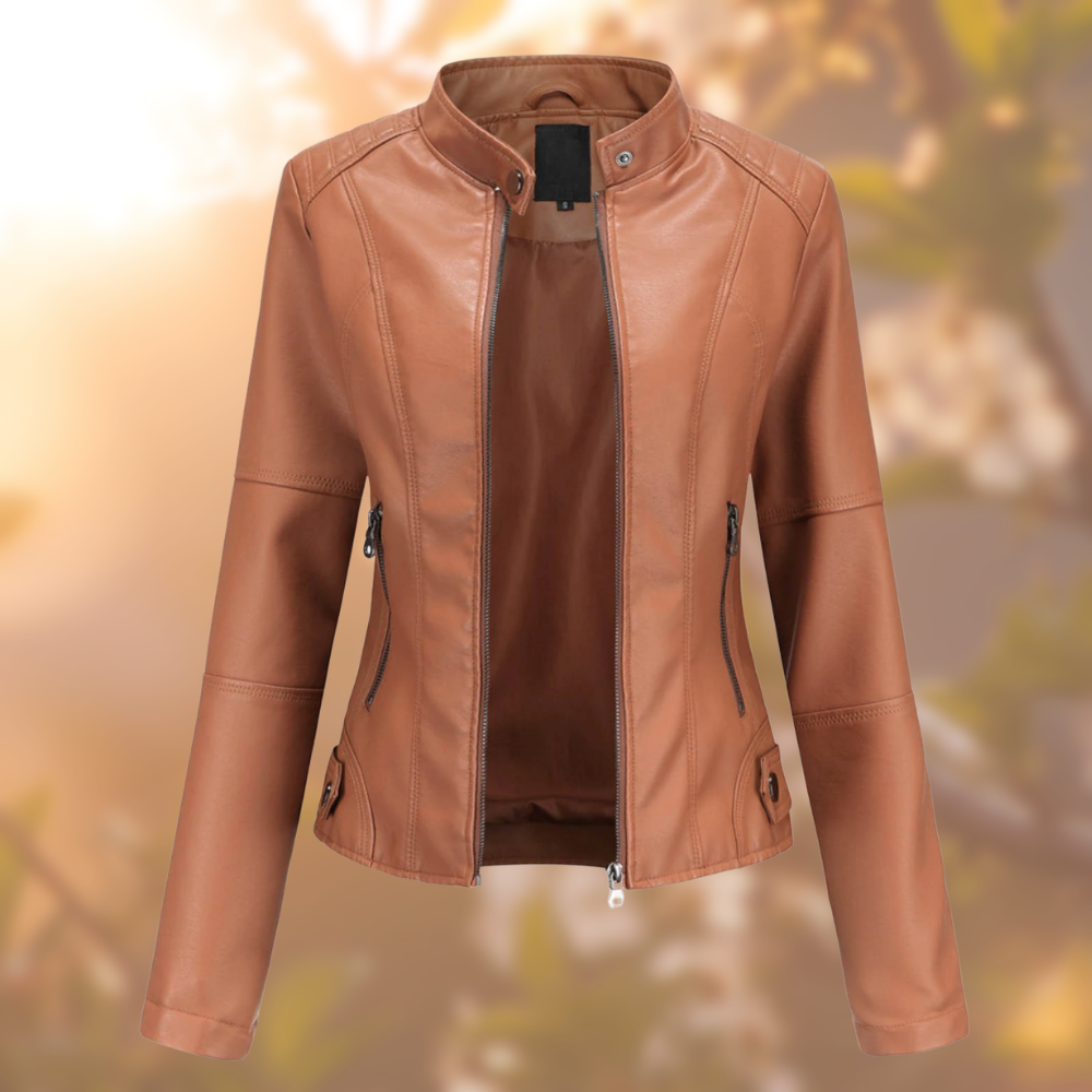 Pia | Jachetă din piele stil modern
