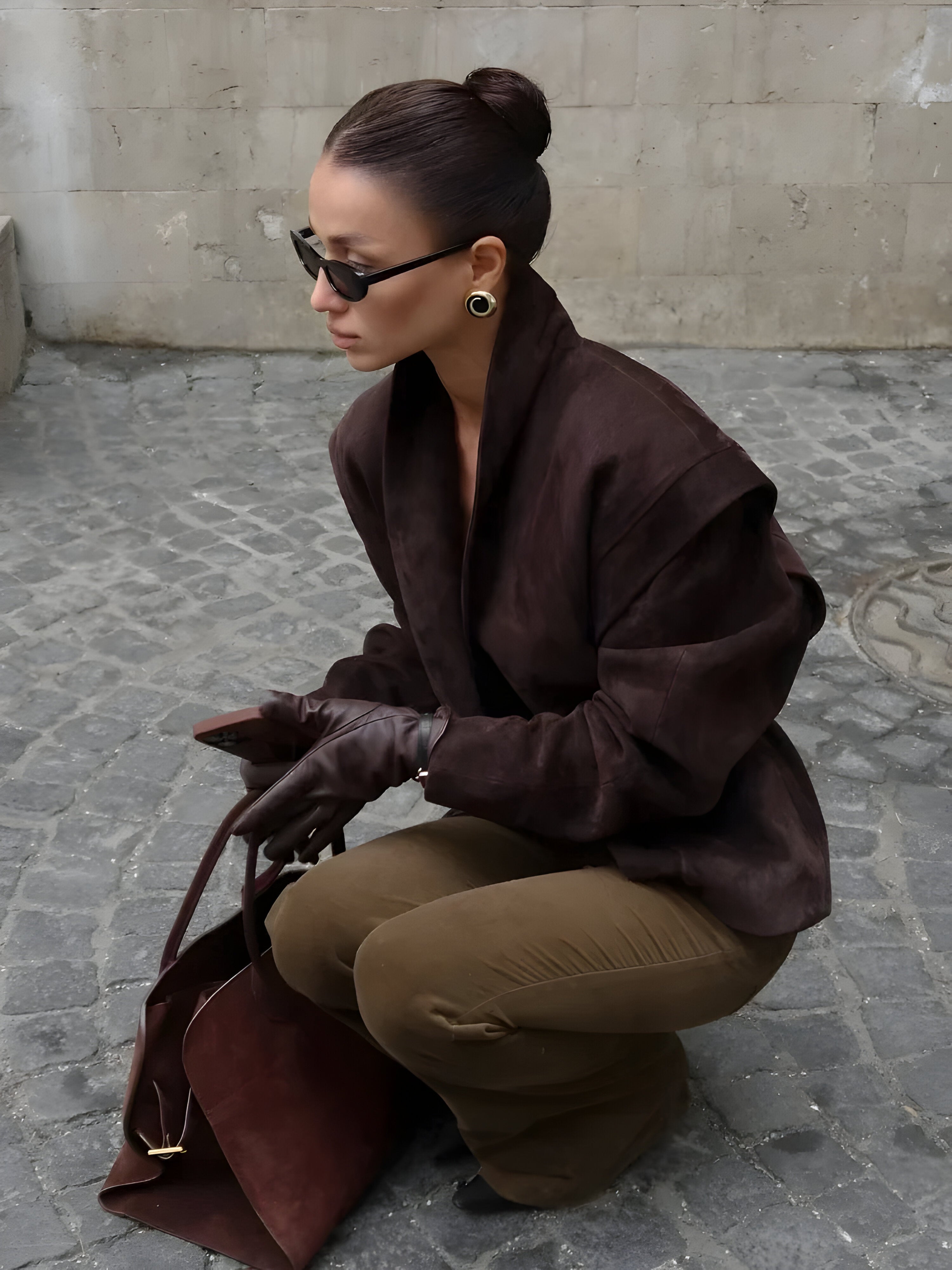 Lina - Jachetă din suede pentru toamnă