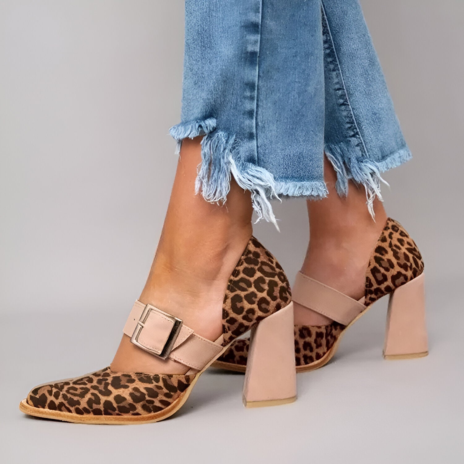 Eleonora – Pantofi cu toc leopard