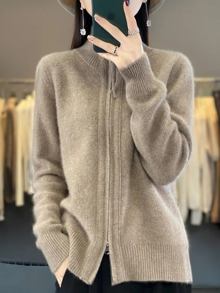 Mihaela | Cardigan Zip-Up Confortabil