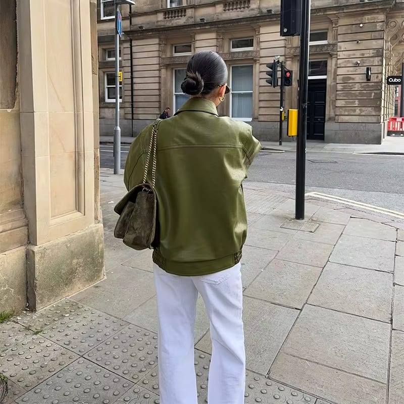 Simone – Geacă oversized din piele