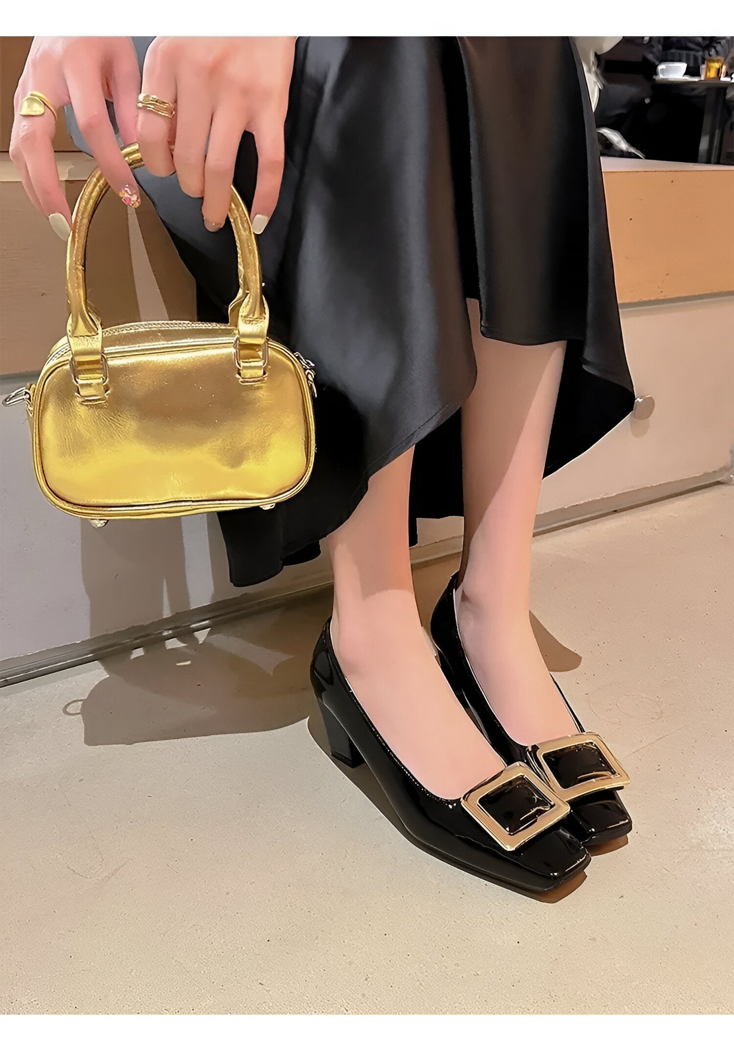 Capucine – Pantofi cu toc metalici