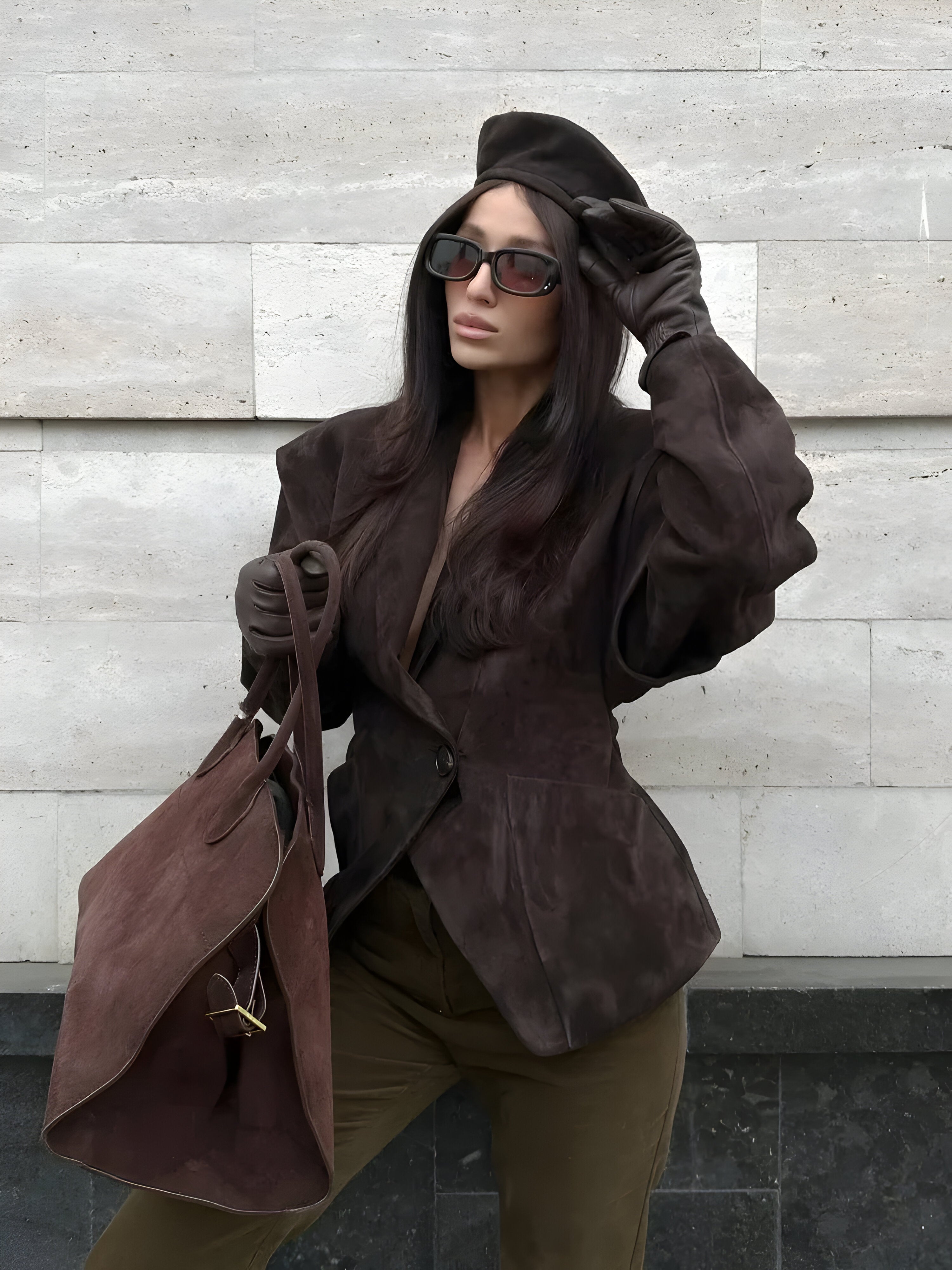 Lina - Jachetă din suede pentru toamnă