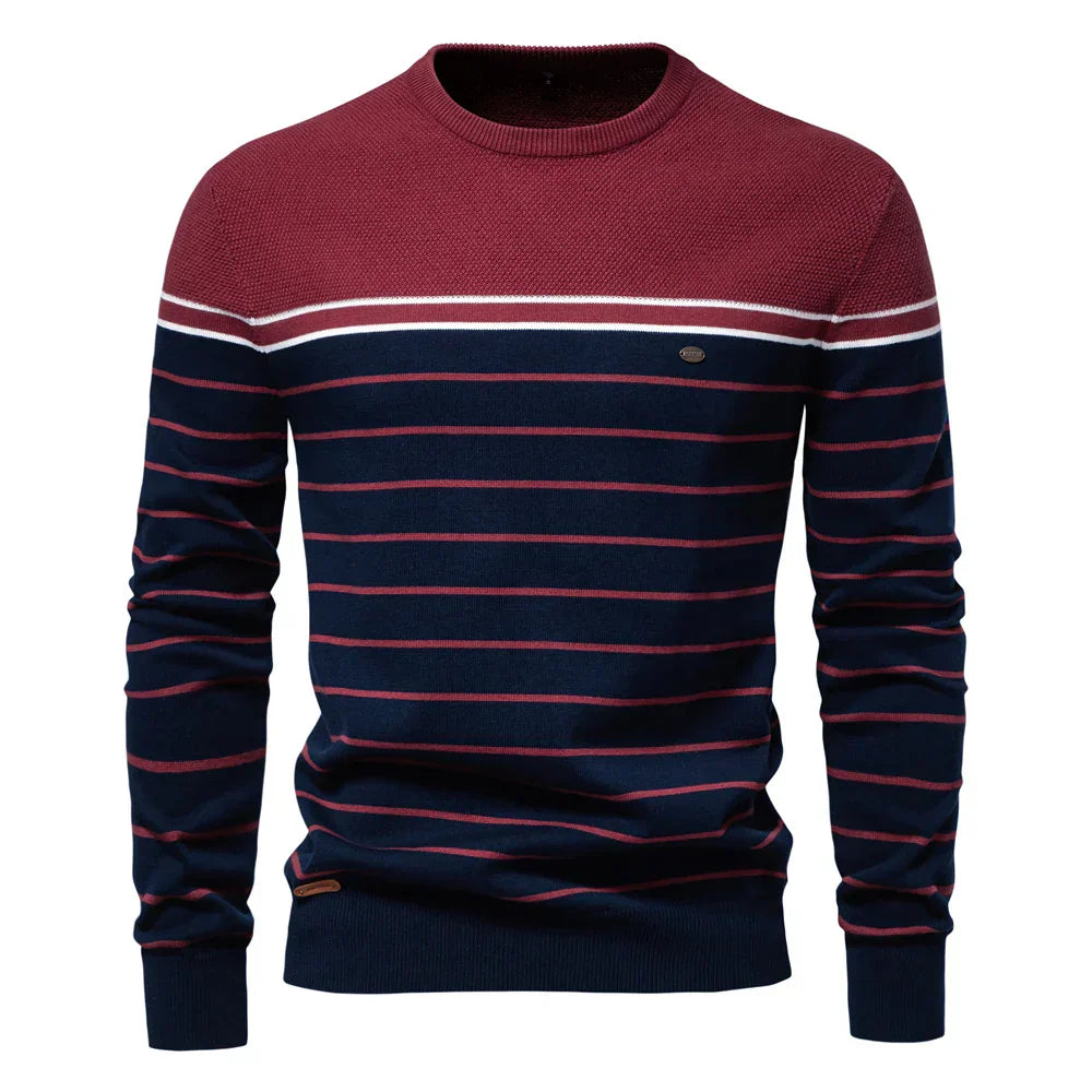 Pulover Bărbați cu Model Stripe