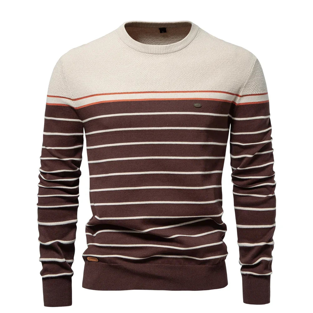 Pulover Bărbați cu Model Stripe