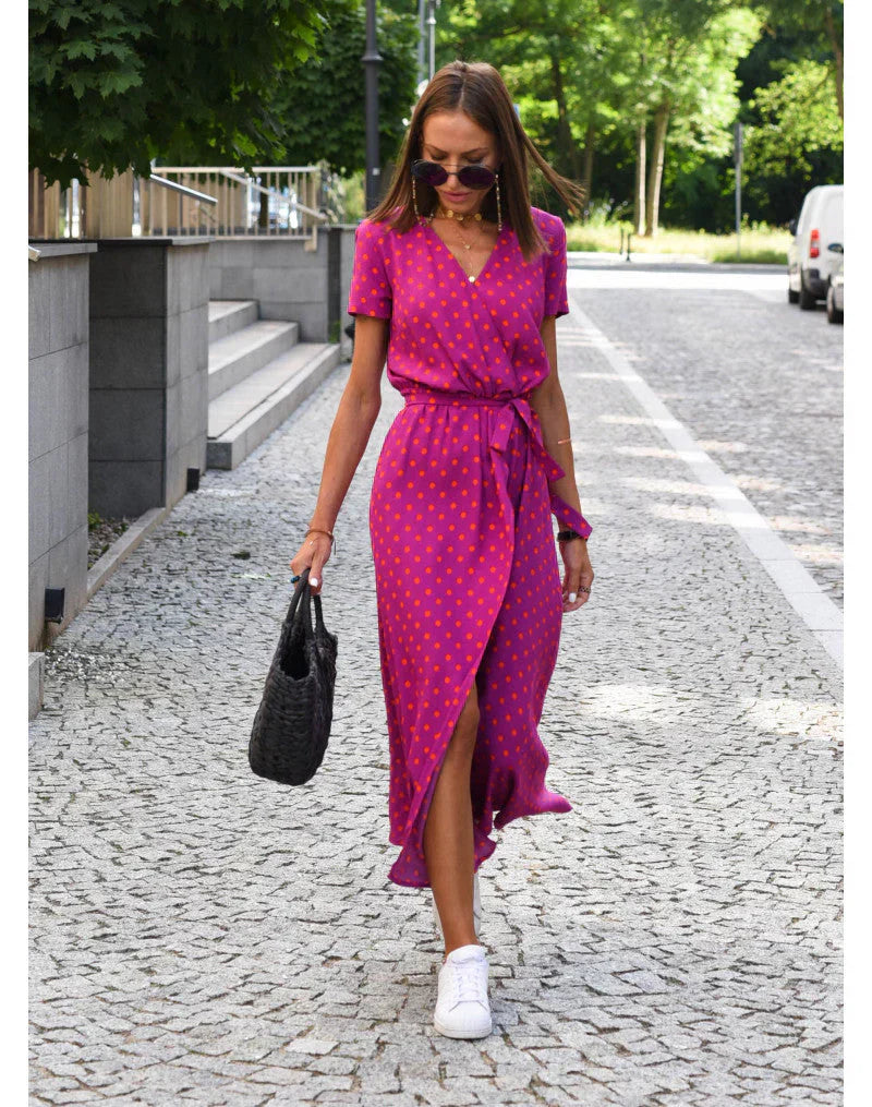 EVA | Rochie Elegantă cu Decolteu în V și Acoperire pentru Burtă