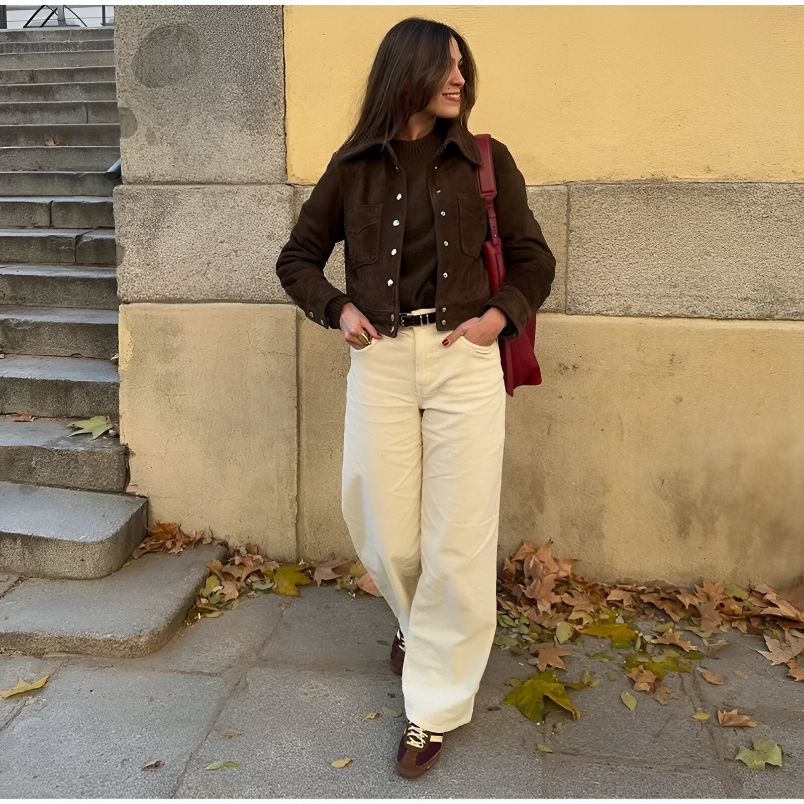 Ella - Jachetă din suede pentru toamnă