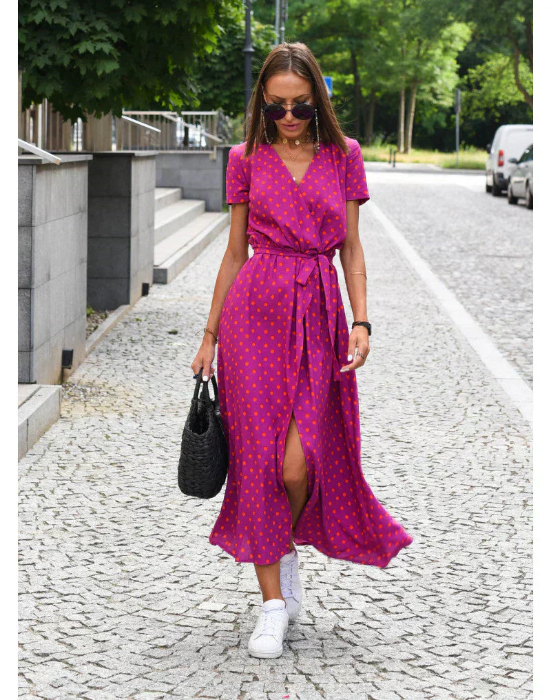 EVA | Rochie Elegantă cu Decolteu în V și Acoperire pentru Burtă