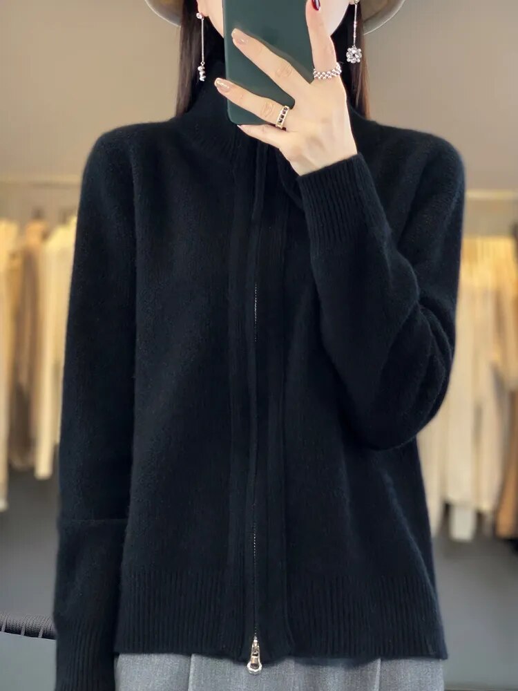 Mihaela | Cardigan Zip-Up Confortabil