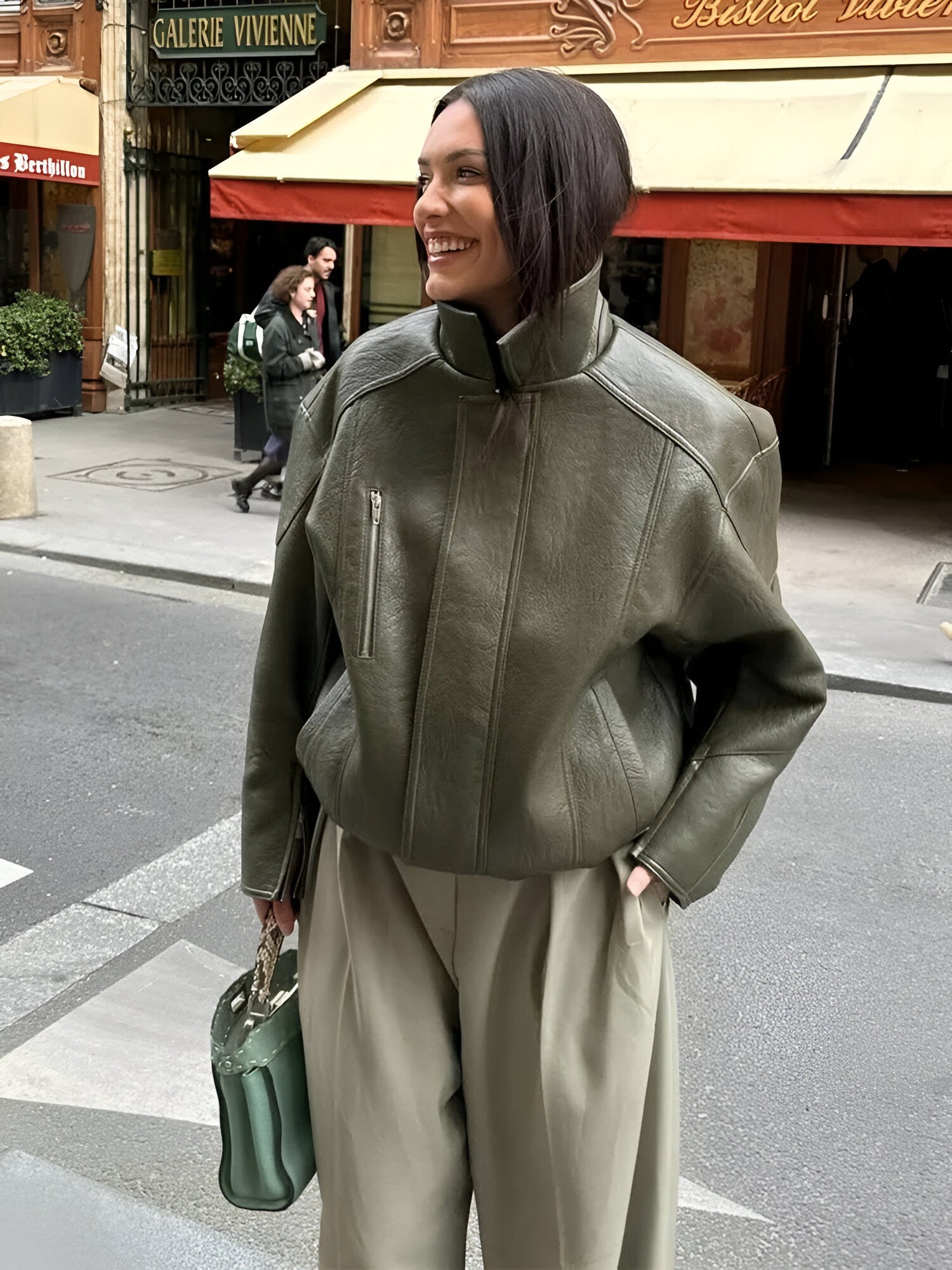 Sienna - Jachetă vintage din piele pentru toamnă
