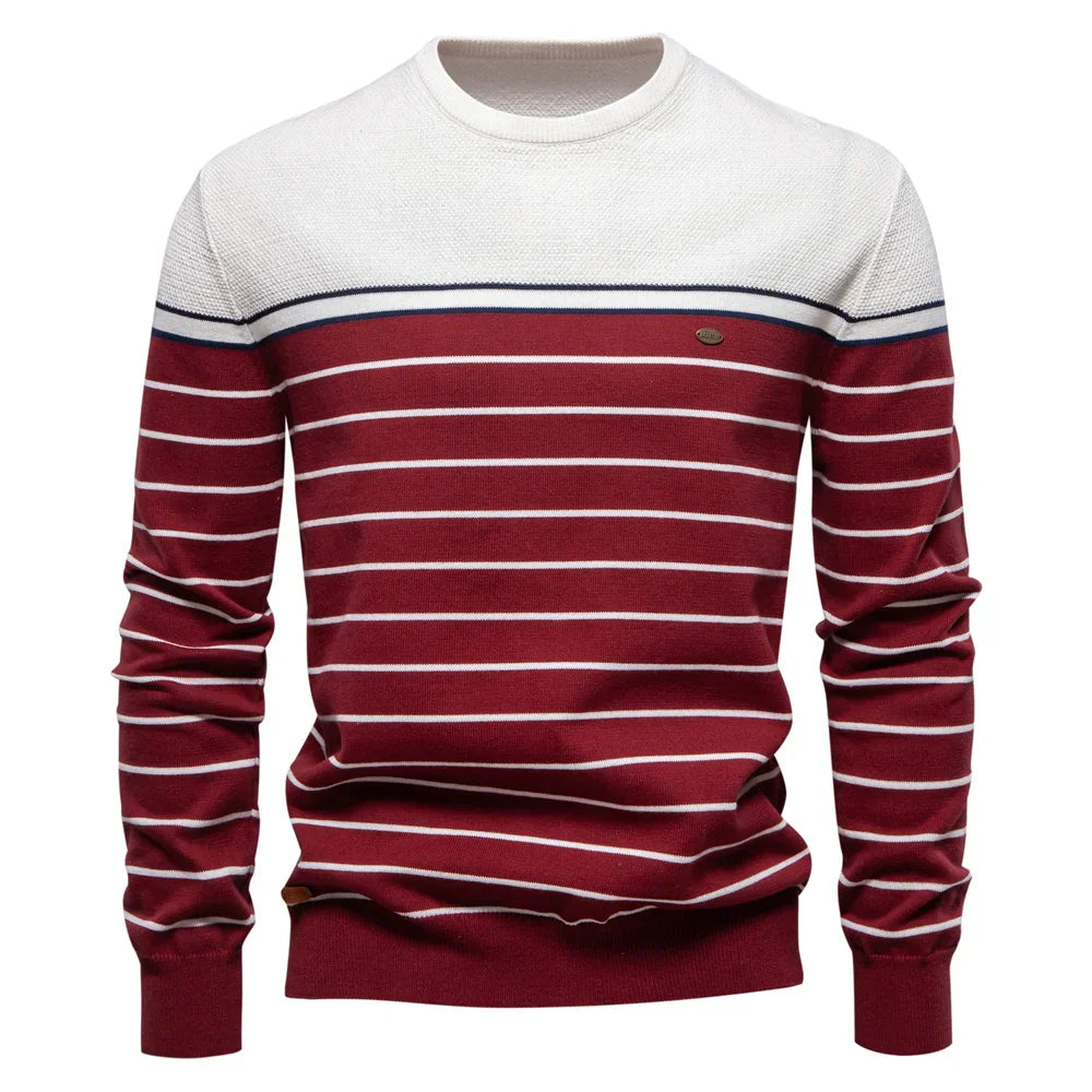 Pulover Bărbați cu Model Stripe