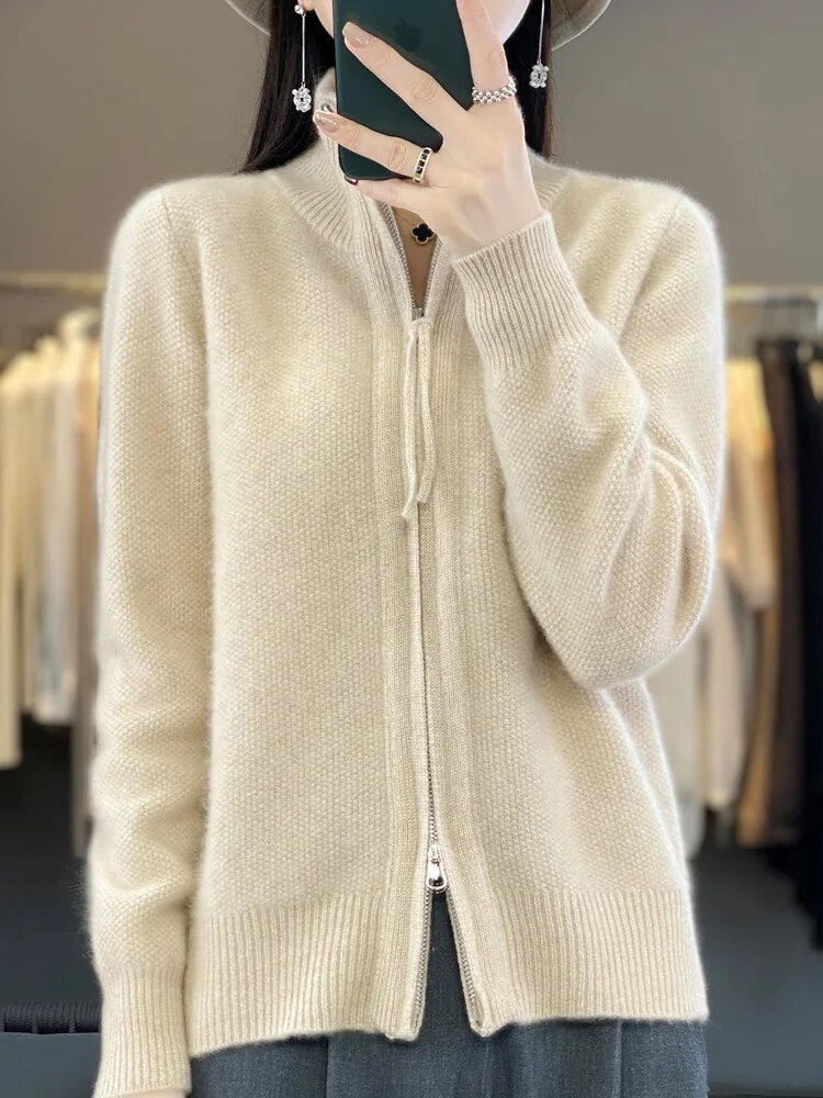 Mihaela | Cardigan Zip-Up Confortabil