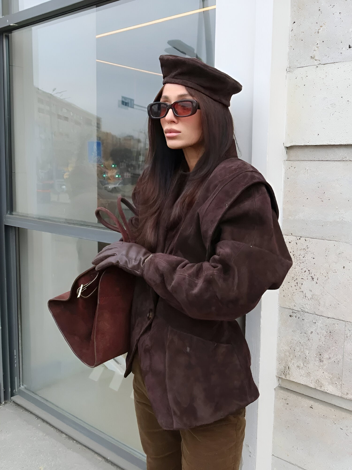 Lina - Jachetă din suede pentru toamnă