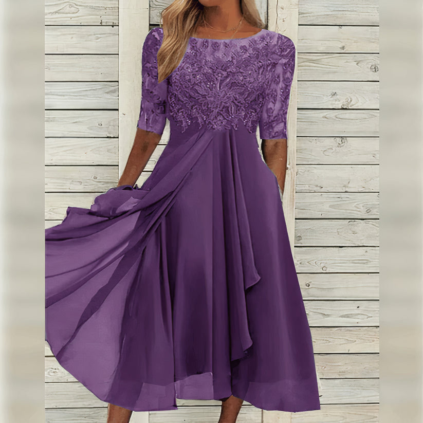 Taryn® | Rochie midi din dantelă elegantă