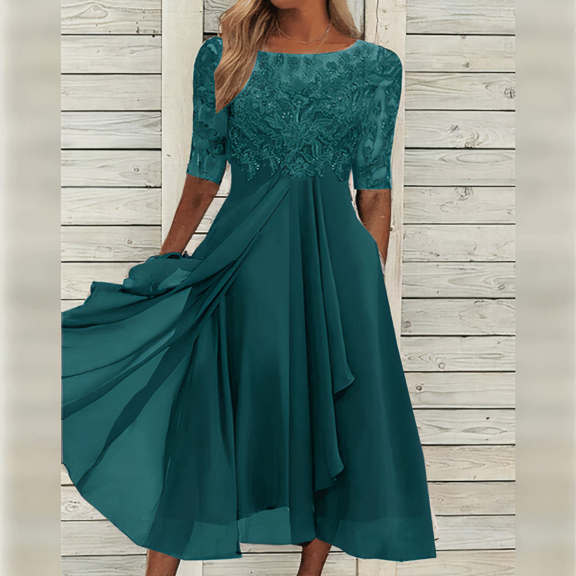 Taryn® | Rochie midi din dantelă elegantă