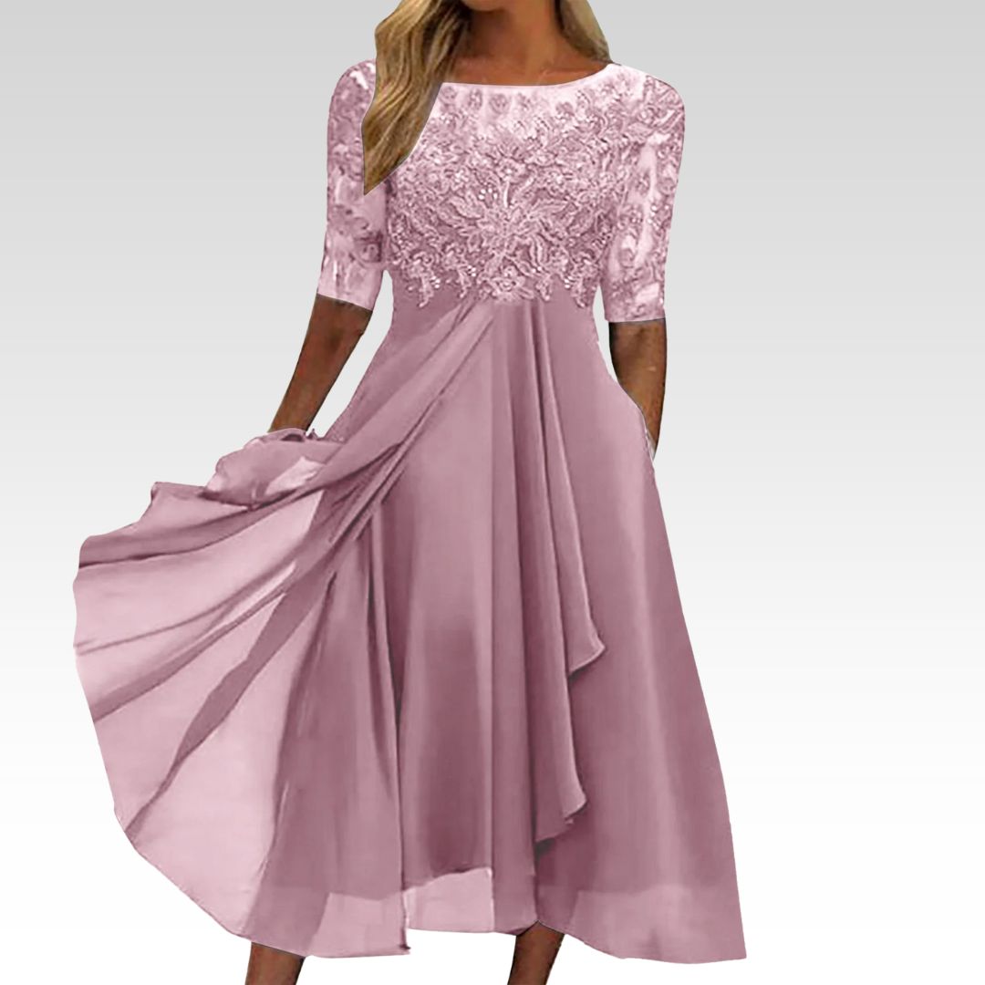 Taryn® | Rochie midi din dantelă elegantă