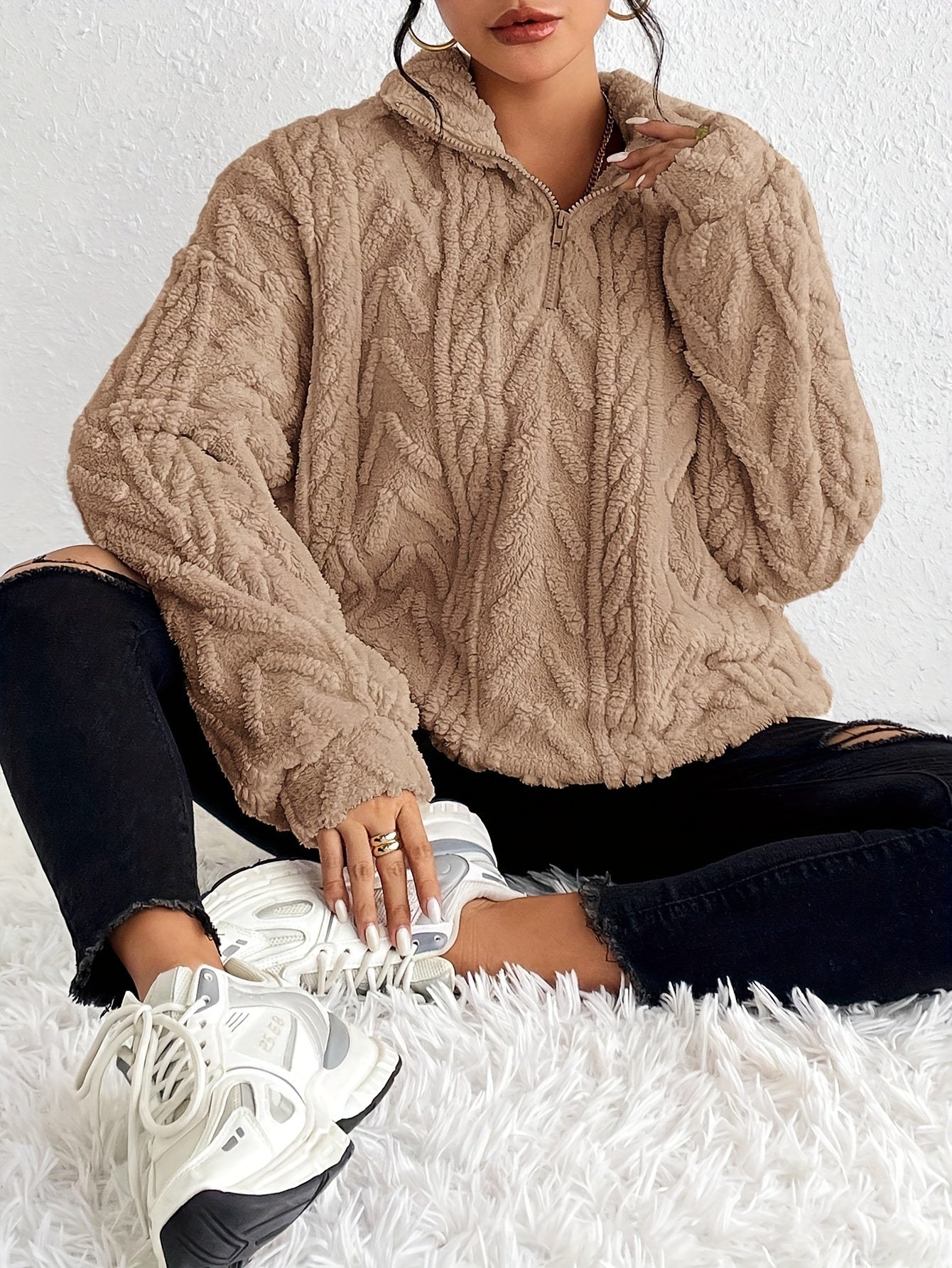 Viorica| Pulover Elegant din Fleece
