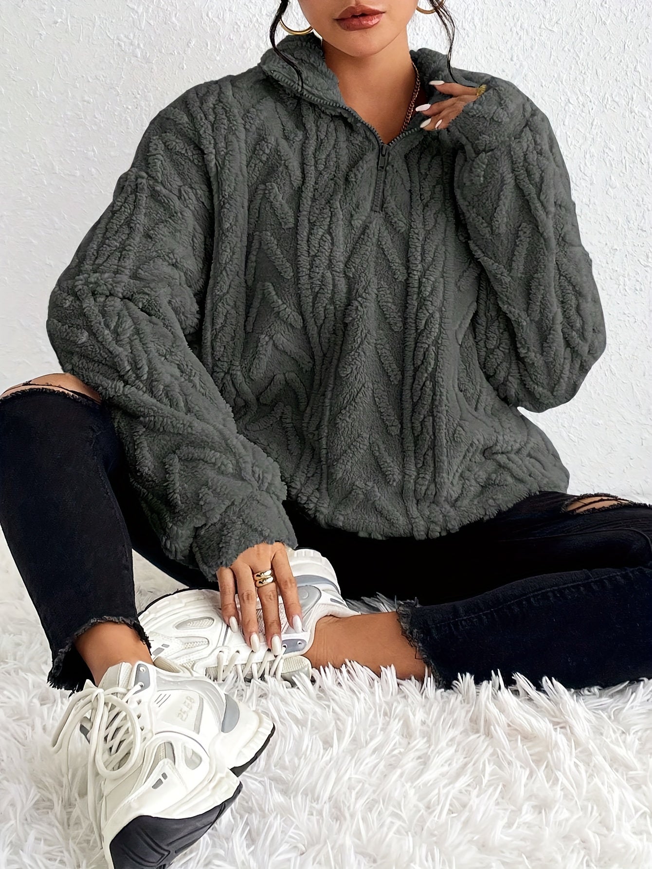 Viorica| Pulover Elegant din Fleece