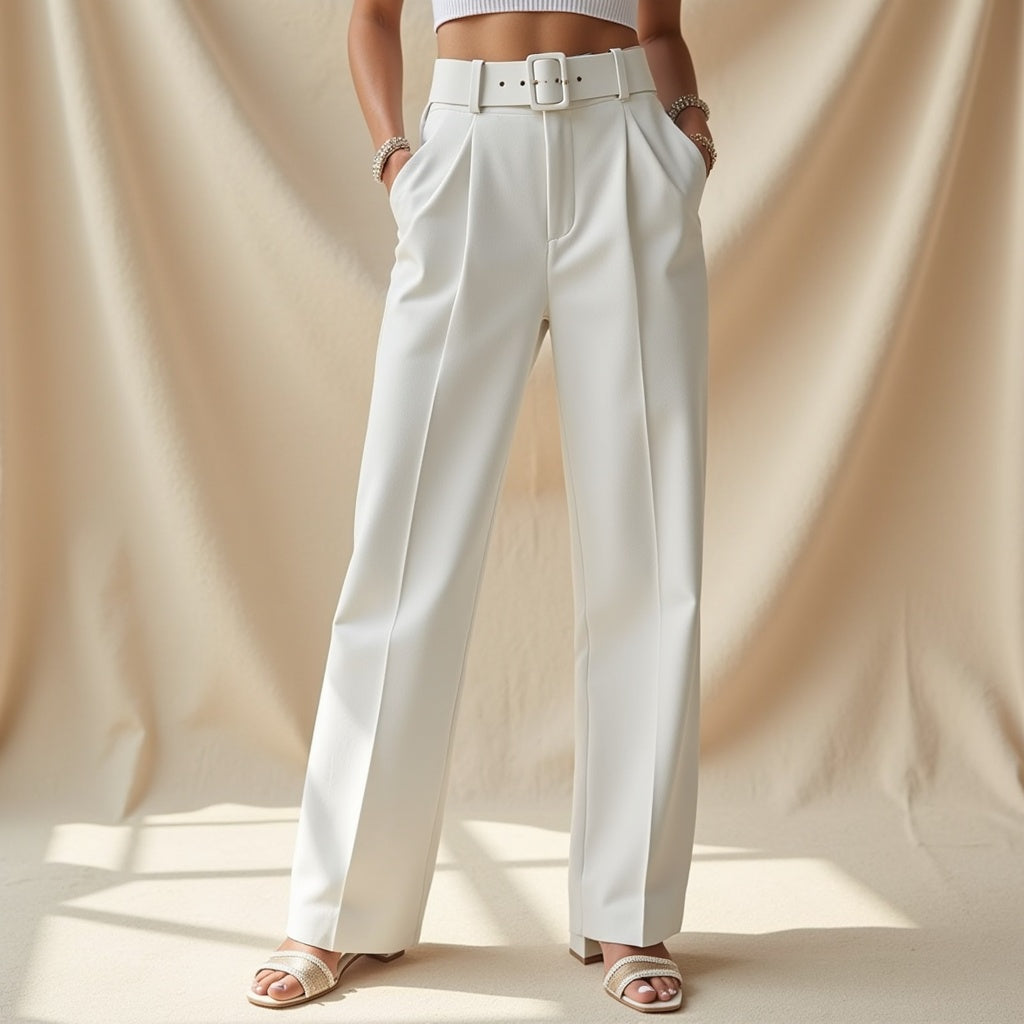 Hortense – Pantaloni cu talie înaltă