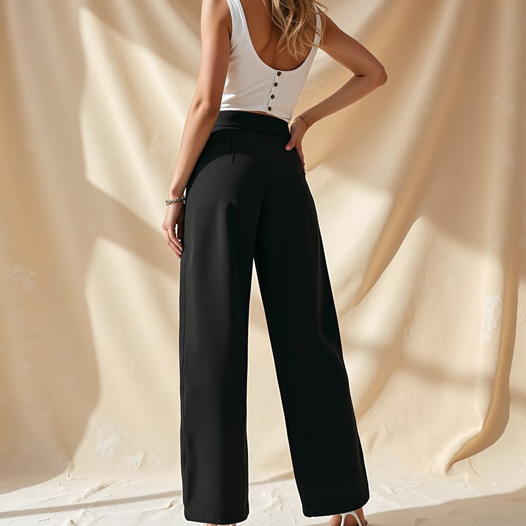 Hélène – Pantaloni cu talie înaltă