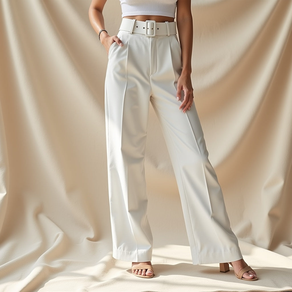 Hortense – Pantaloni cu talie înaltă