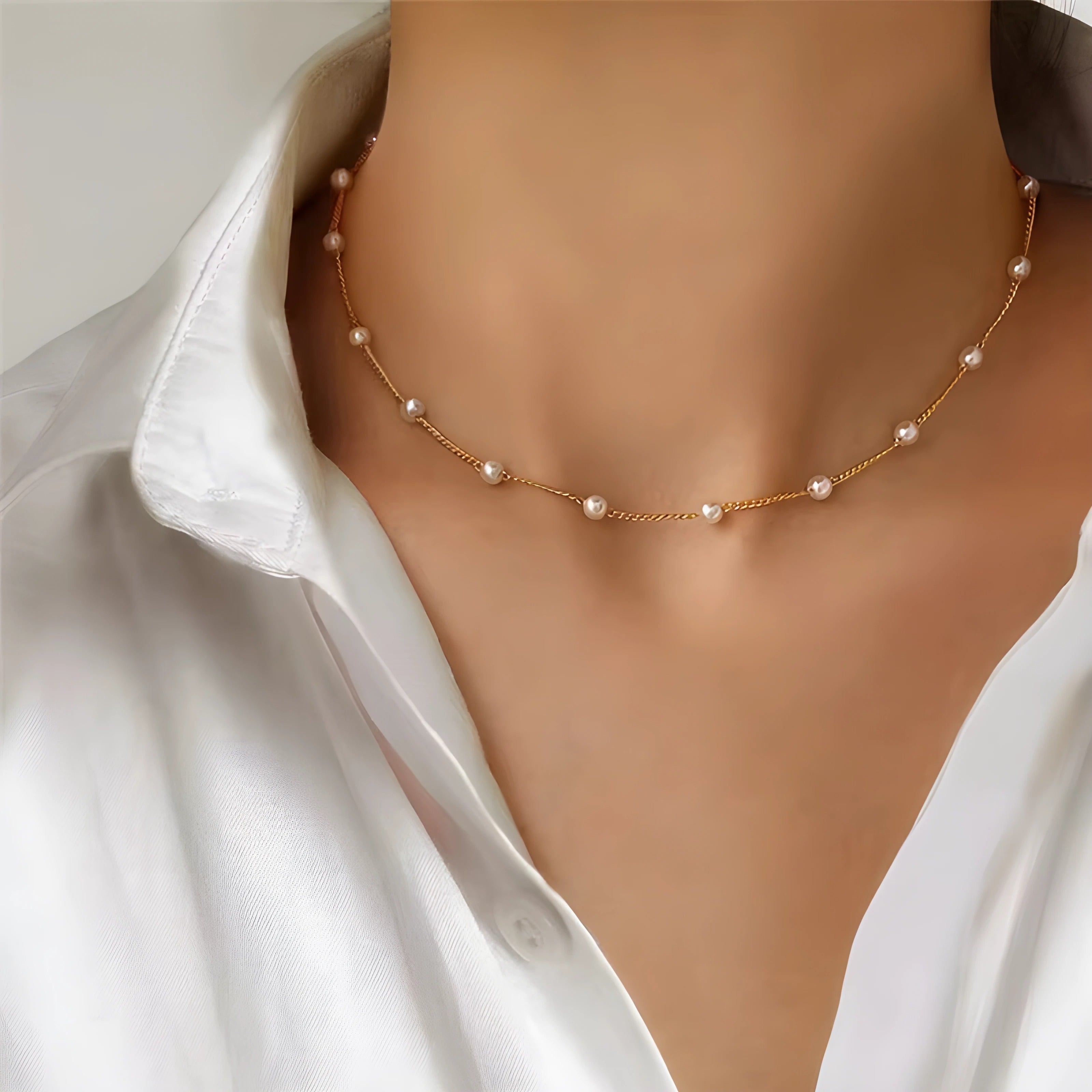 Maëlle – Colier cu perle stratificate
