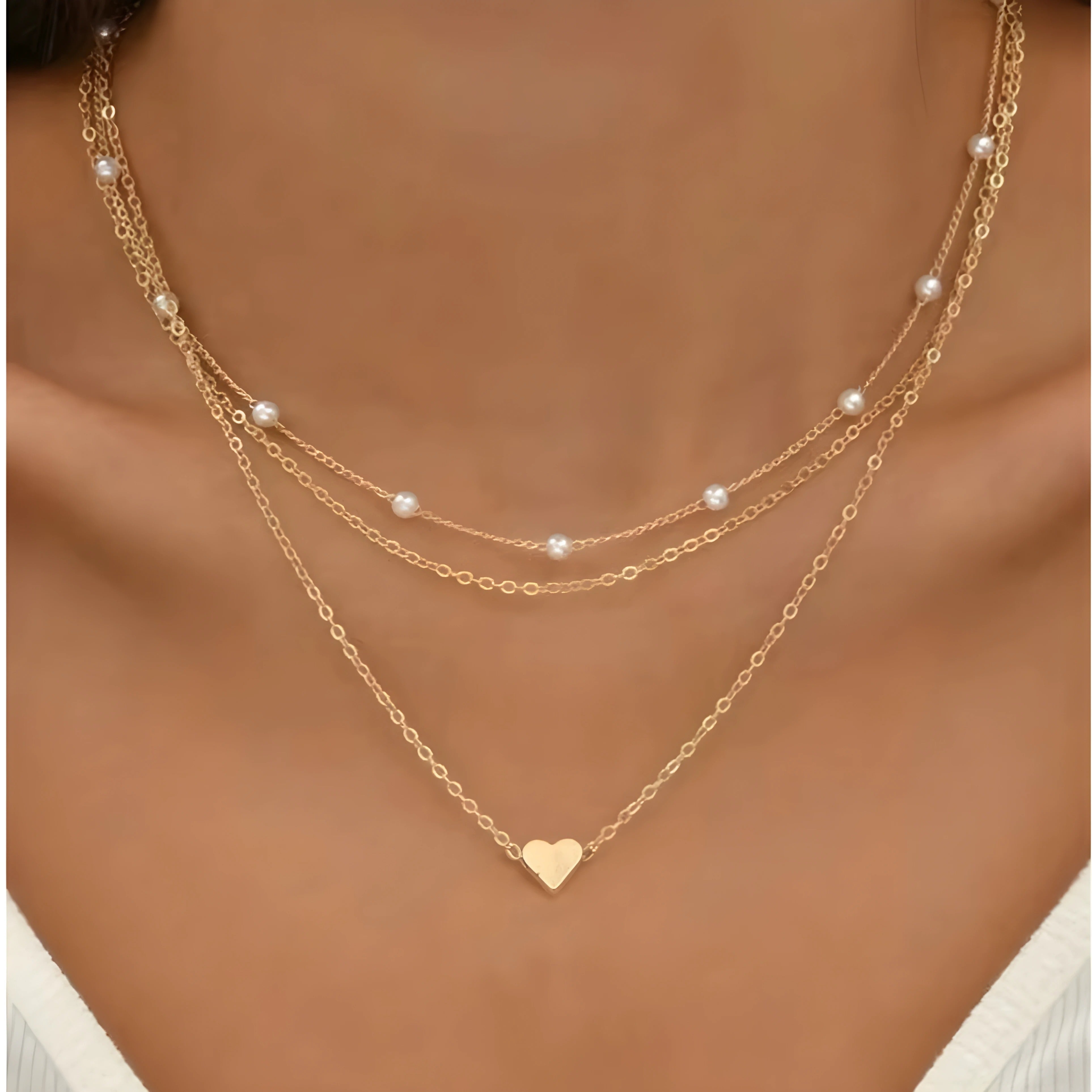 Maëlle – Colier cu perle stratificate