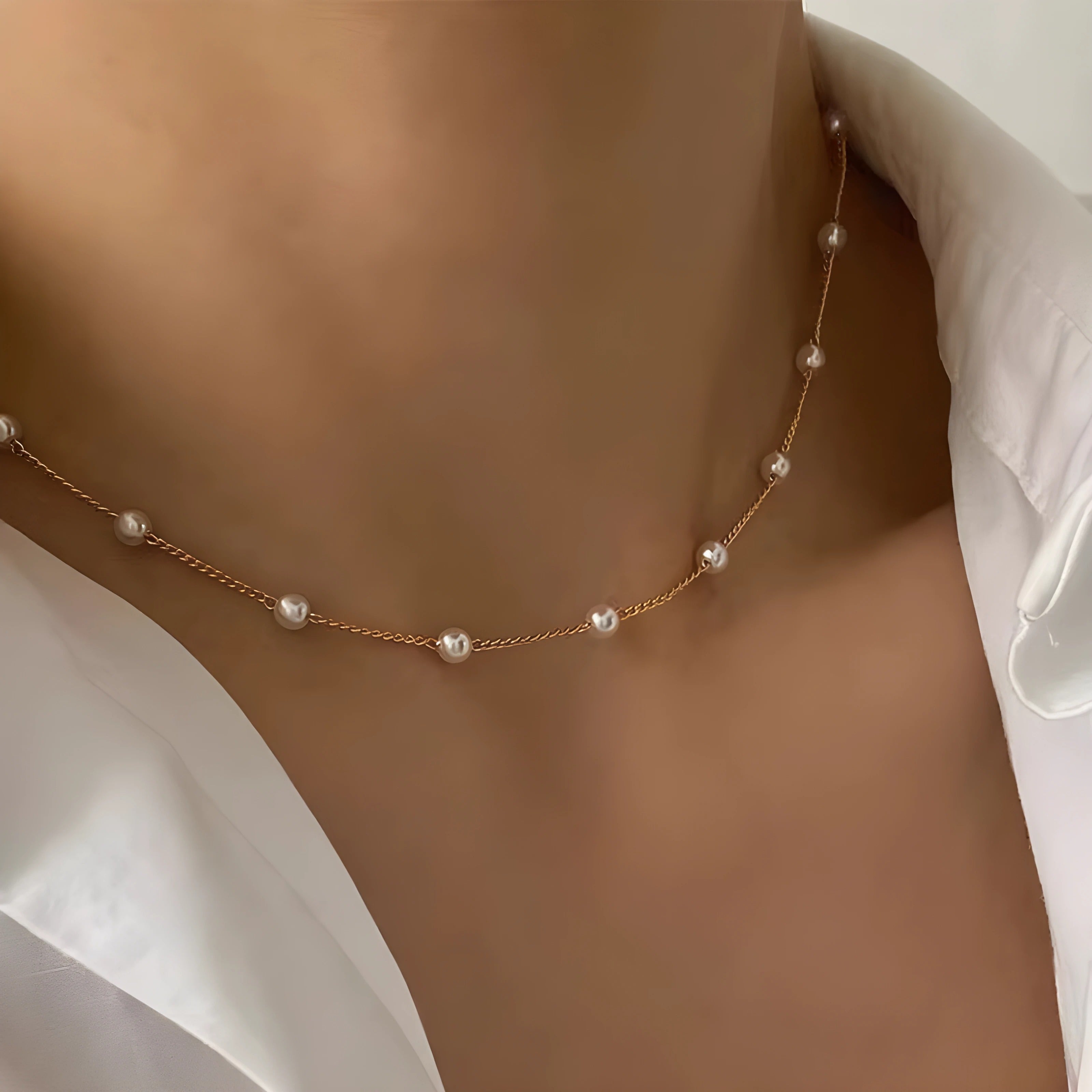 Maëlle – Colier cu perle stratificate