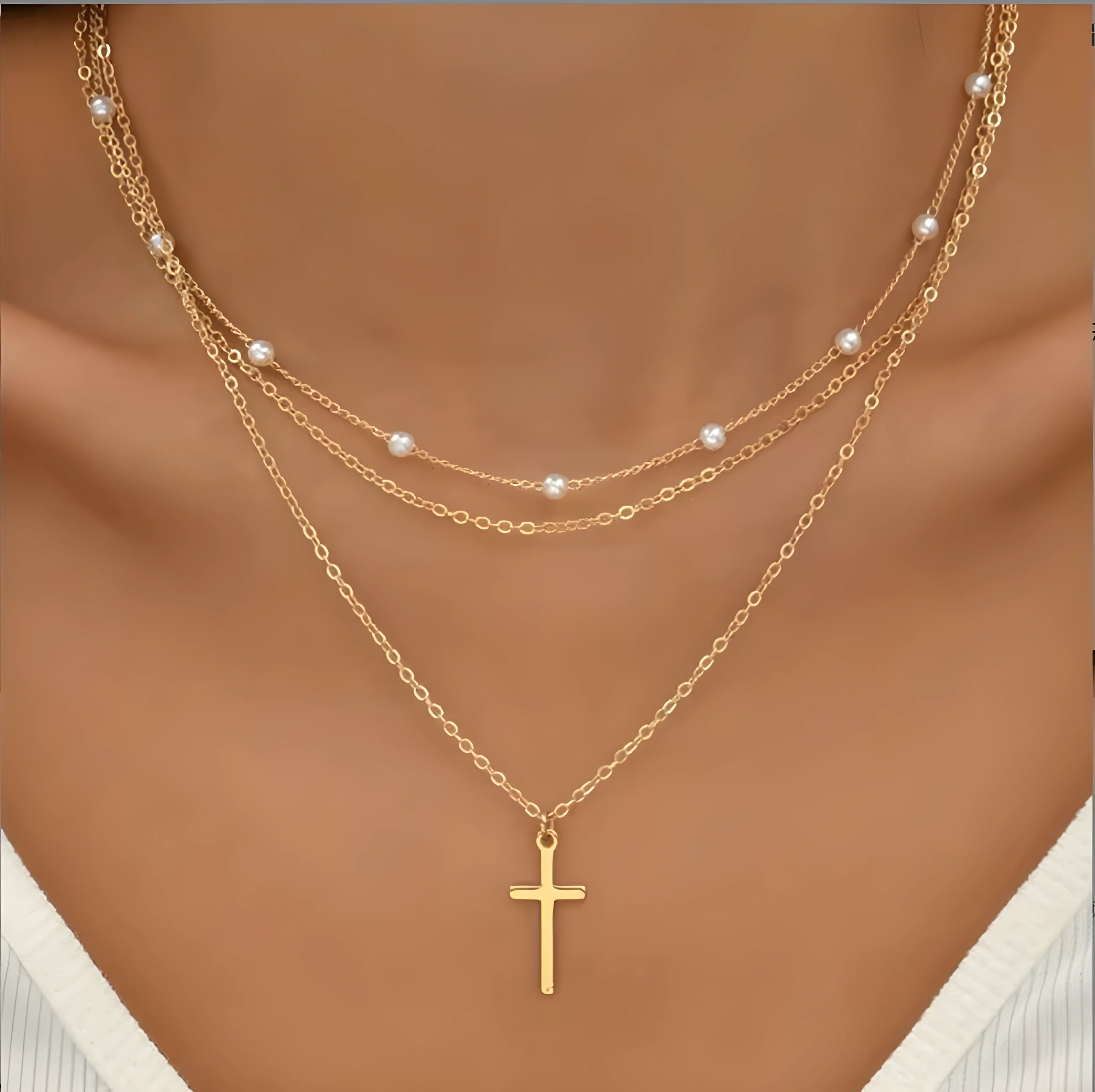 Maëlle – Colier cu perle stratificate