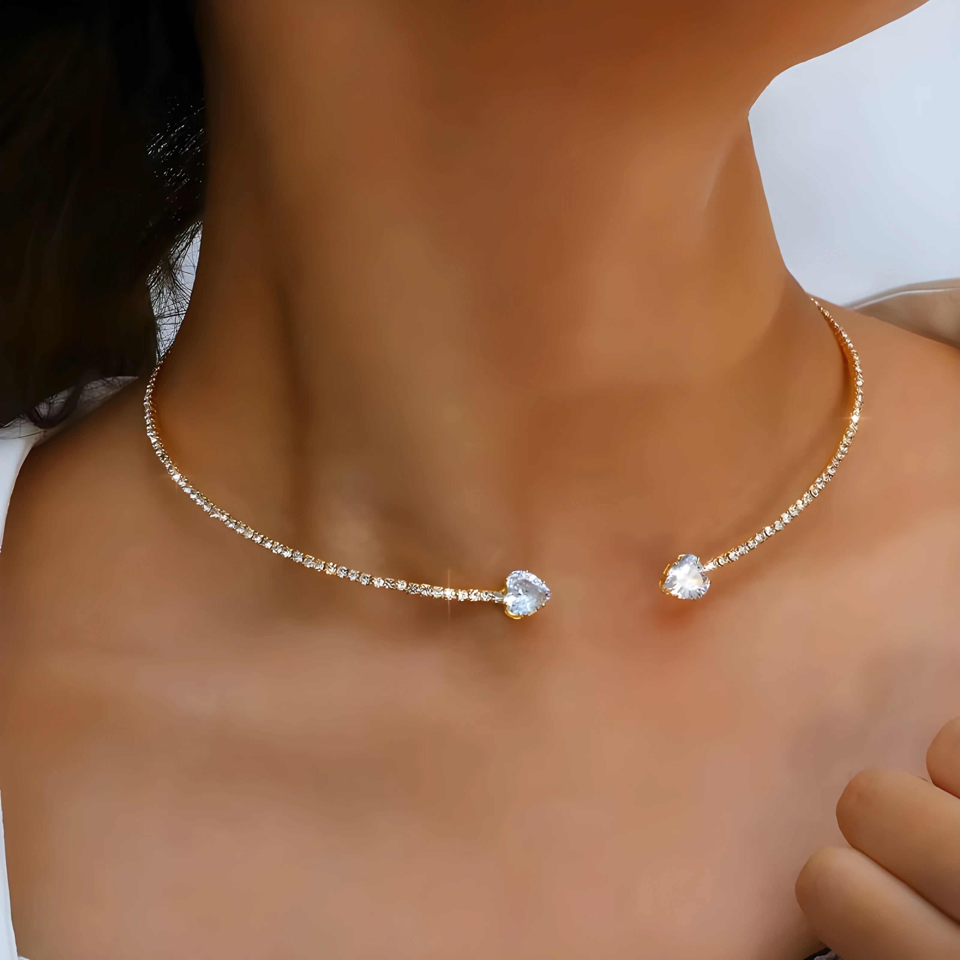 Ophélie – Colier deschis cu Zirkonia