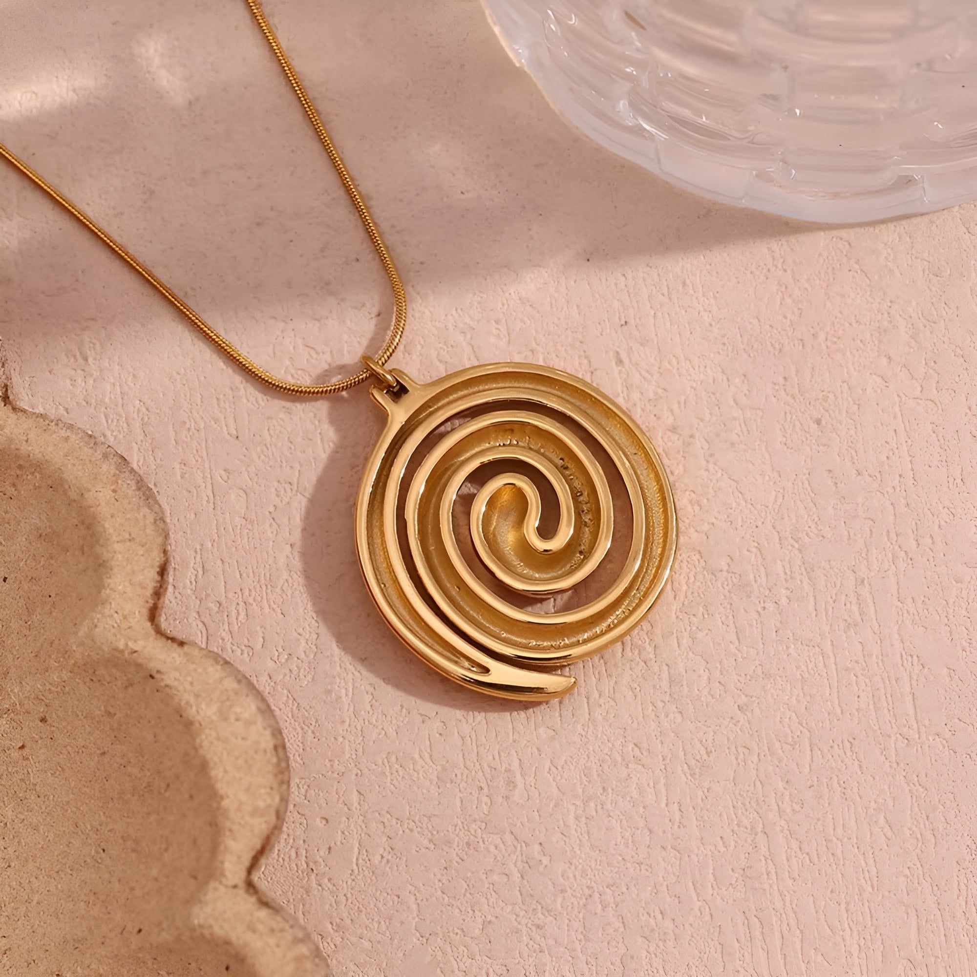 Sidonie – Pandantiv spiral aurie