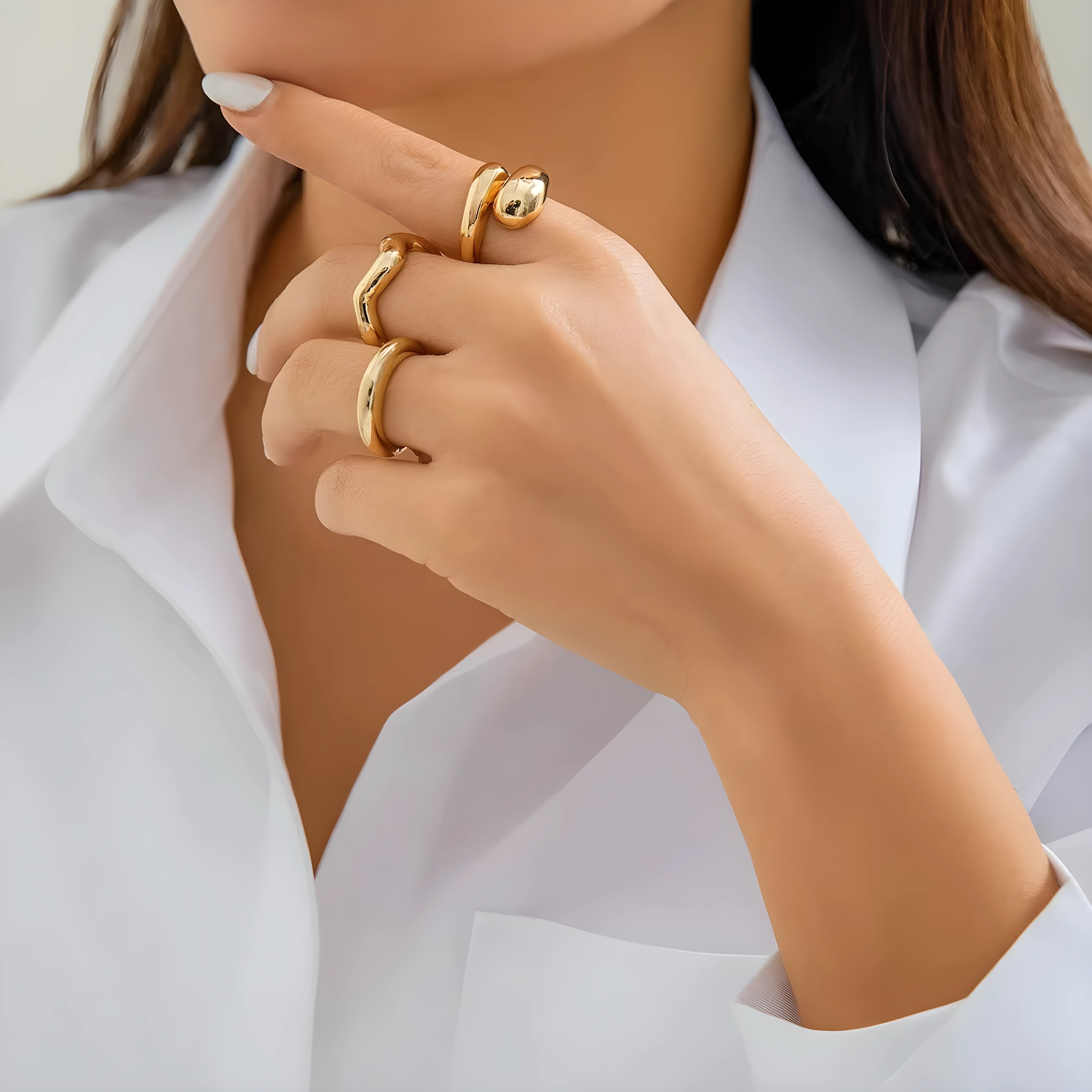 Lison – Set de inele delicate (3 bucăți)