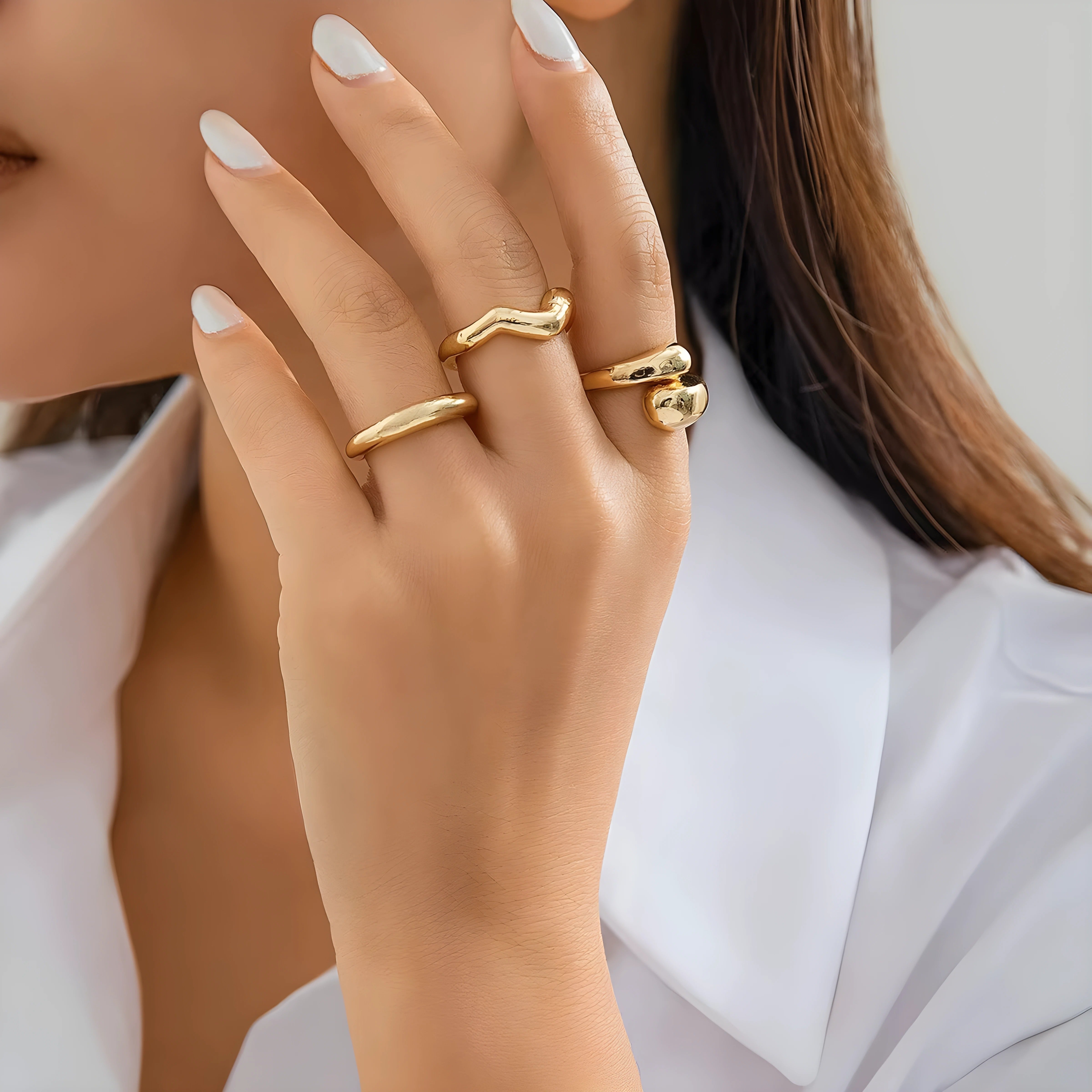 Lison – Set de inele delicate (3 bucăți)