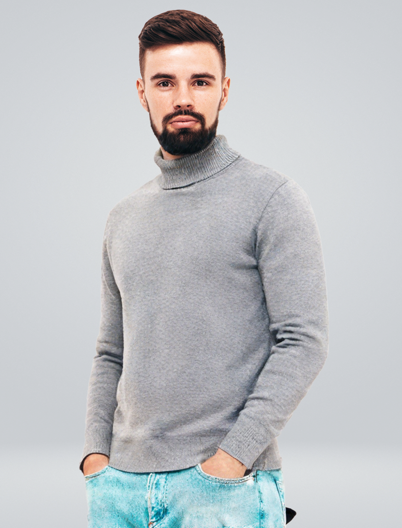 Pulover cu Guler Elegant