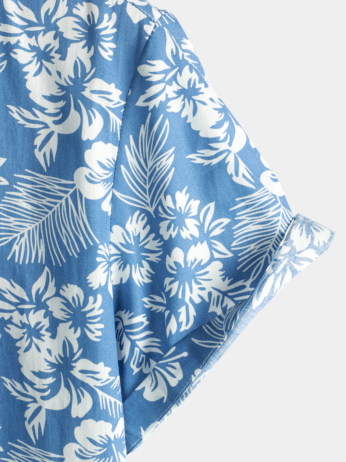 Bluză hawaiană cu mâneci scurte și model floral