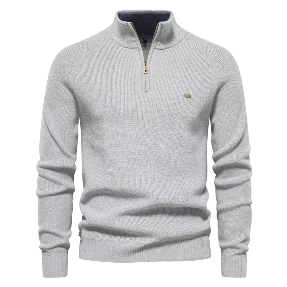 Pulover Tricotat cu Zip