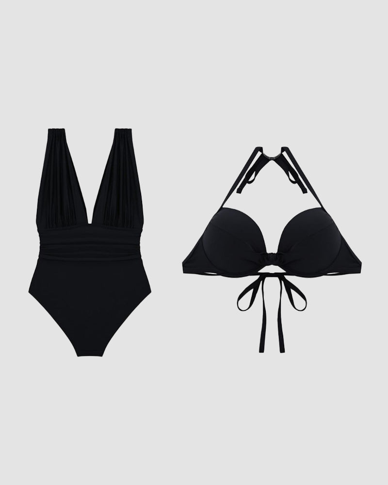 Costum de baie Luxe Shaping cu Decolteu V Adânc